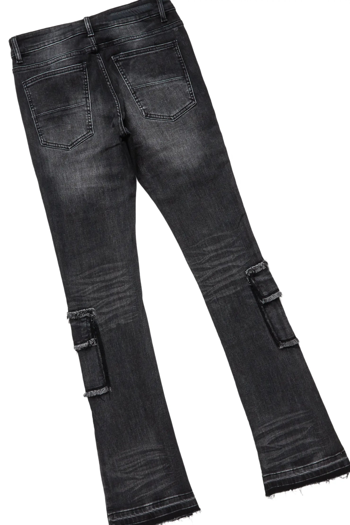 Grill Black Hoodie/Stacked Flare Cargo Jean Bundle