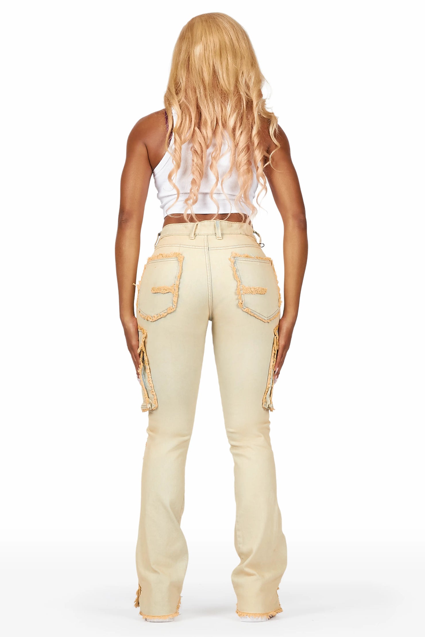 Camara Acid Wash Stacked Flare Jean