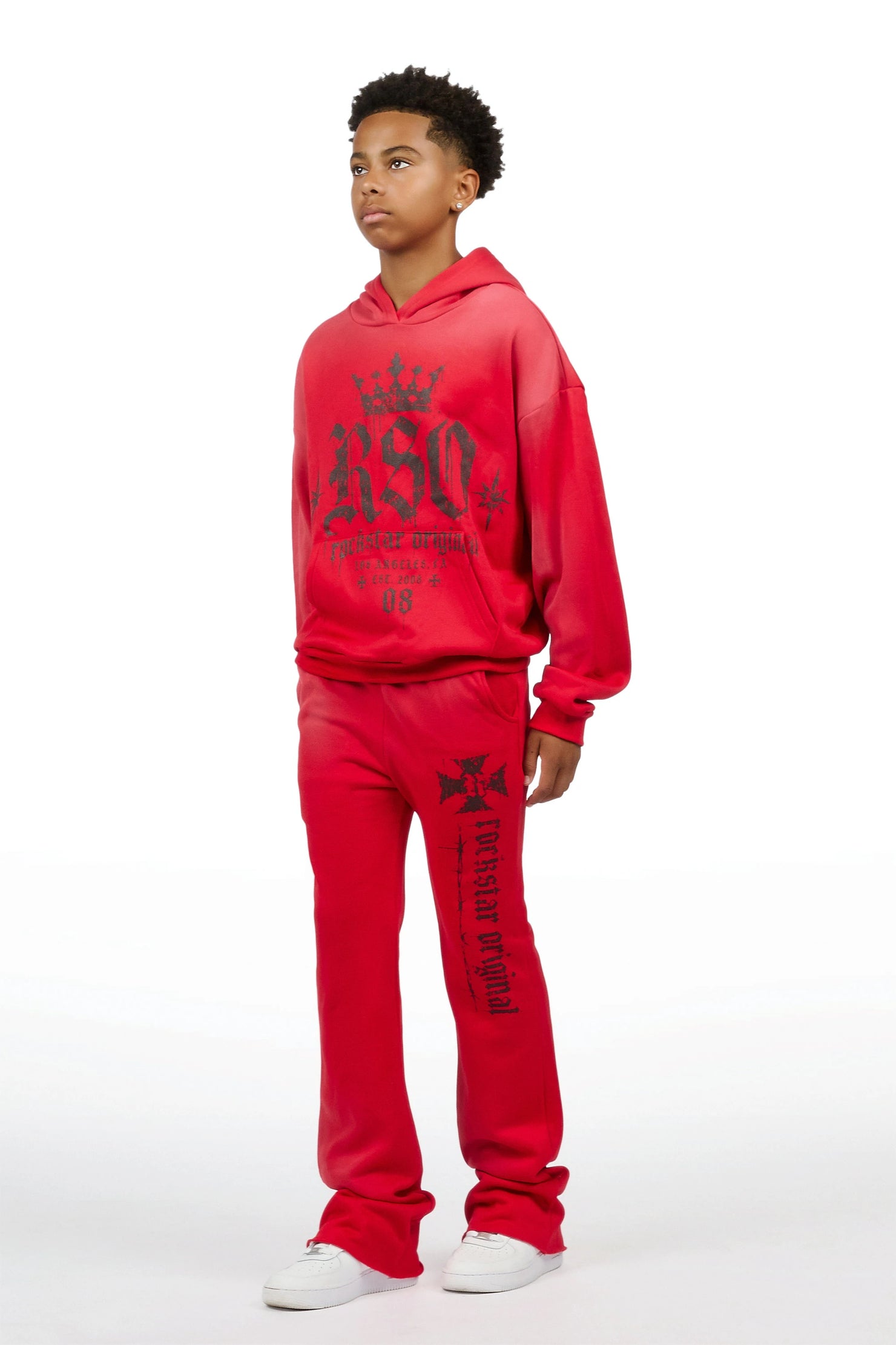 Boys Cicatrax Red Hoodie Track Set