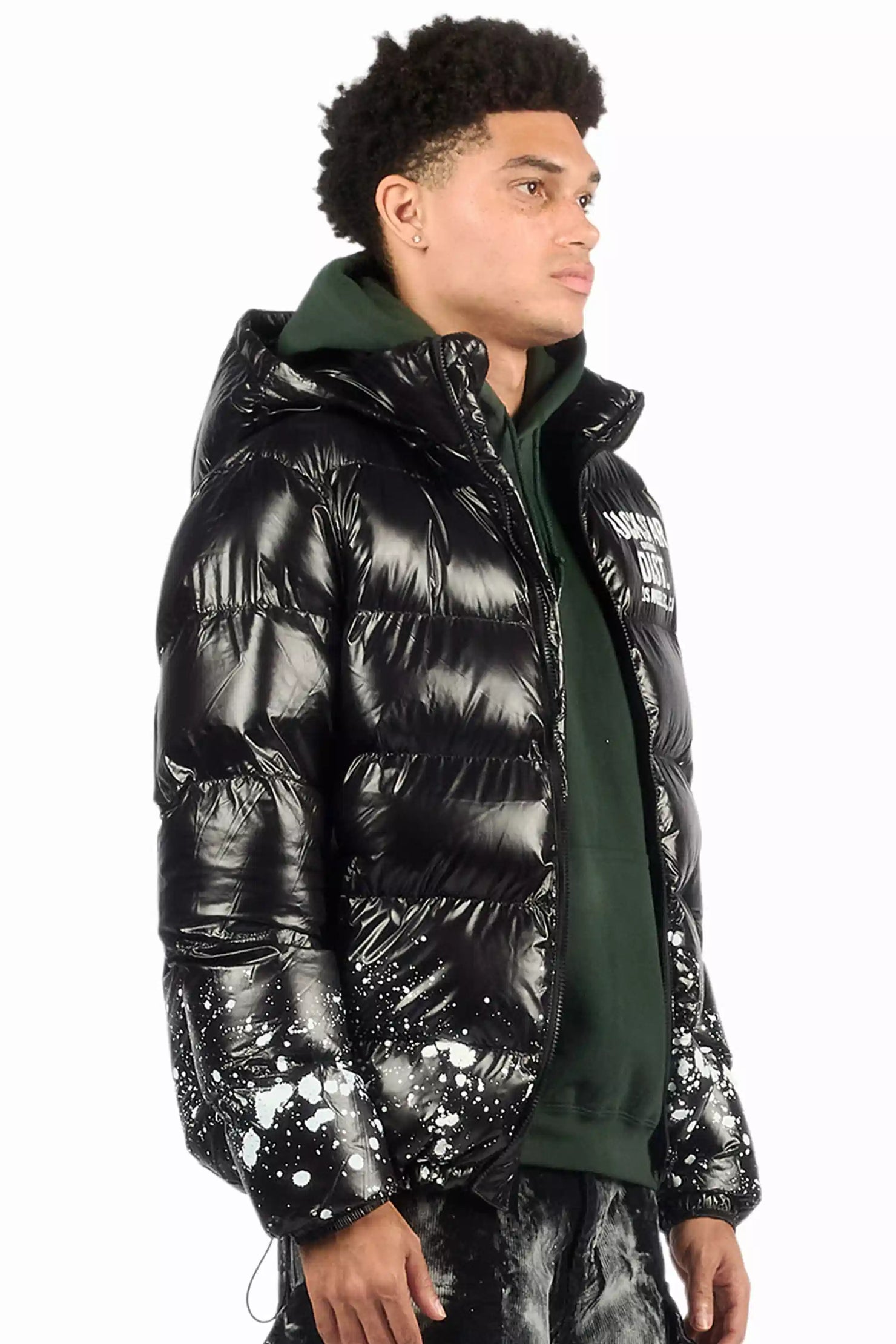Raffer Black Heavy Puffer Jacket