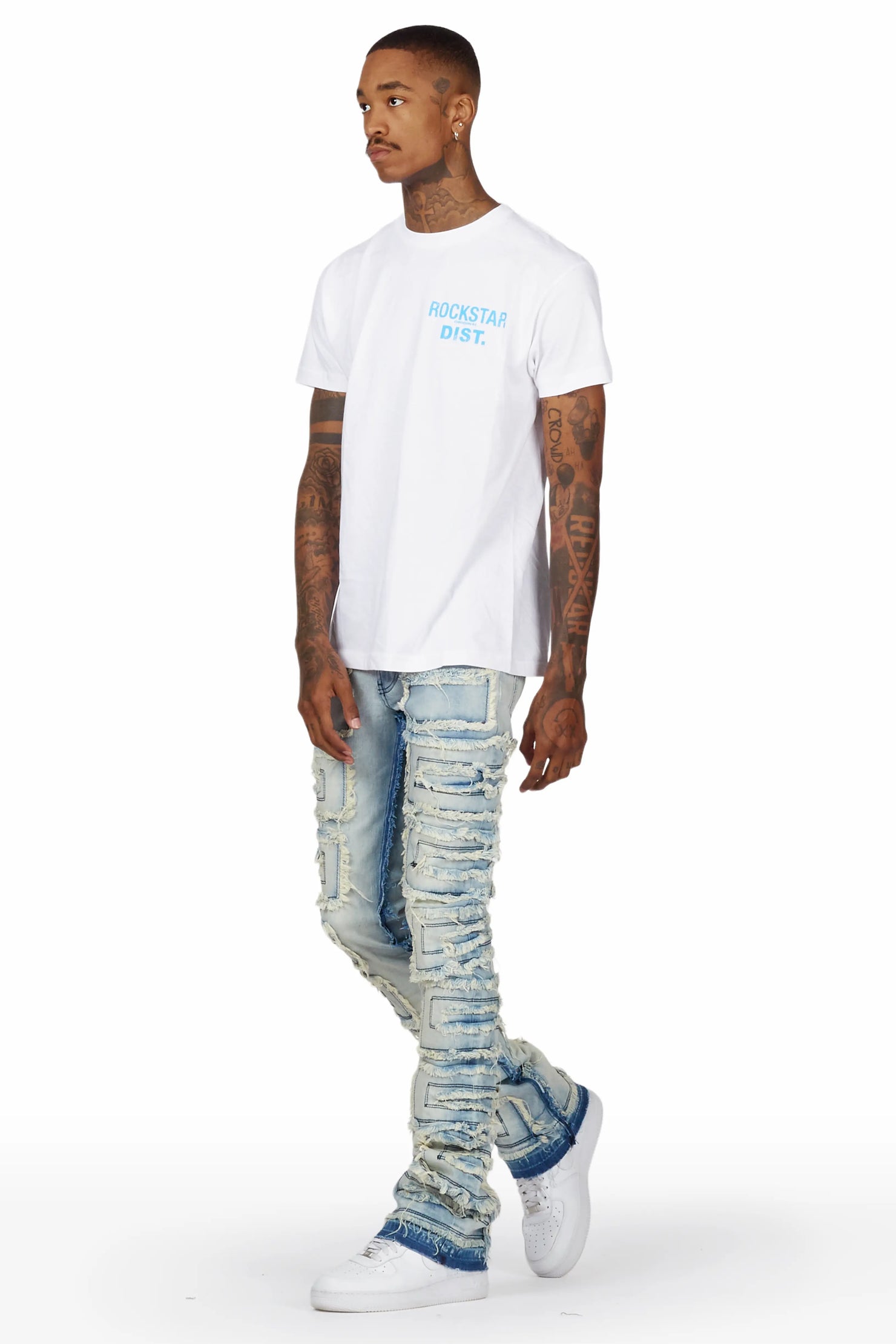 Wayland Blue Stacked Flare Jean