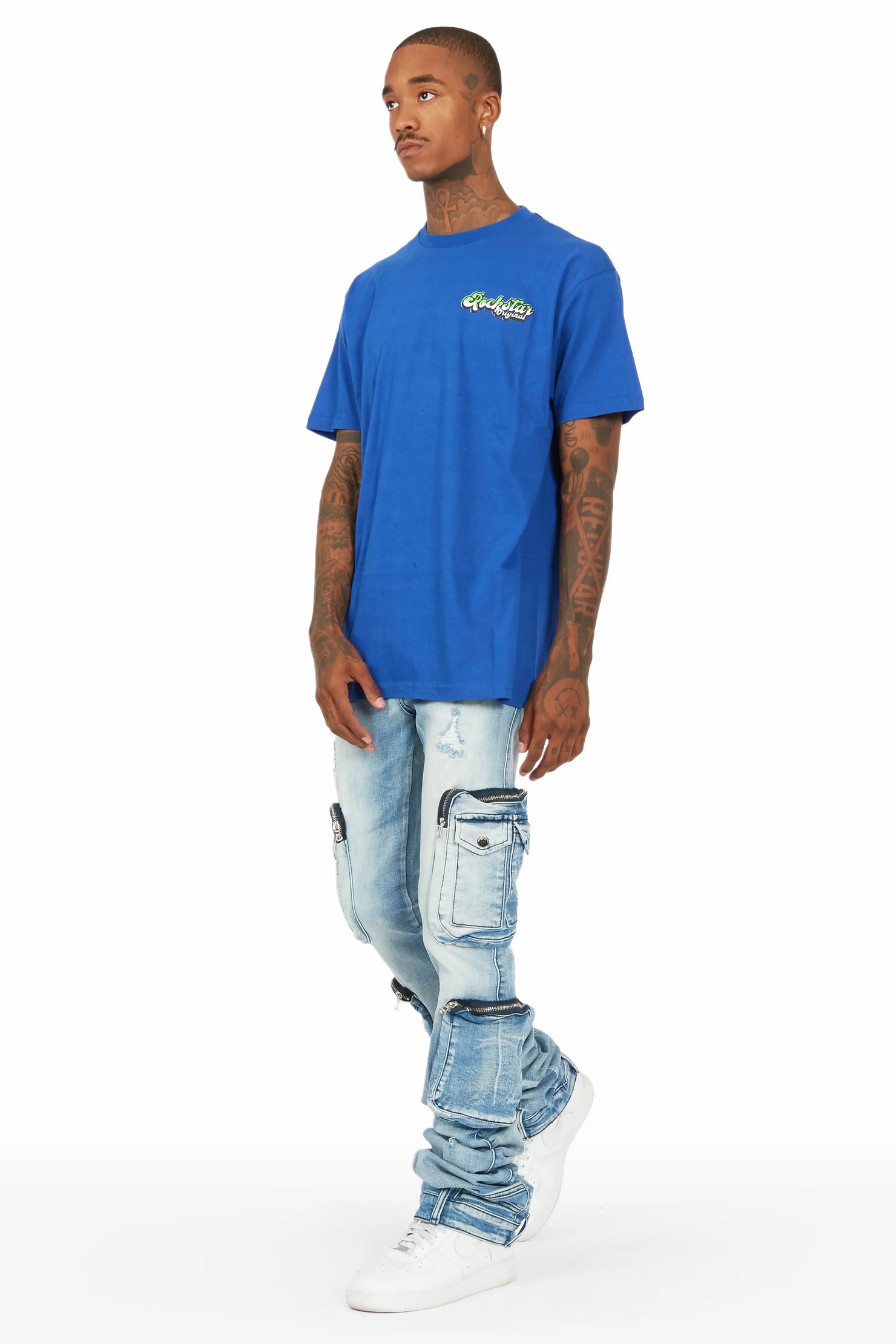 Sutton Blue Super Stacked Flare Jean