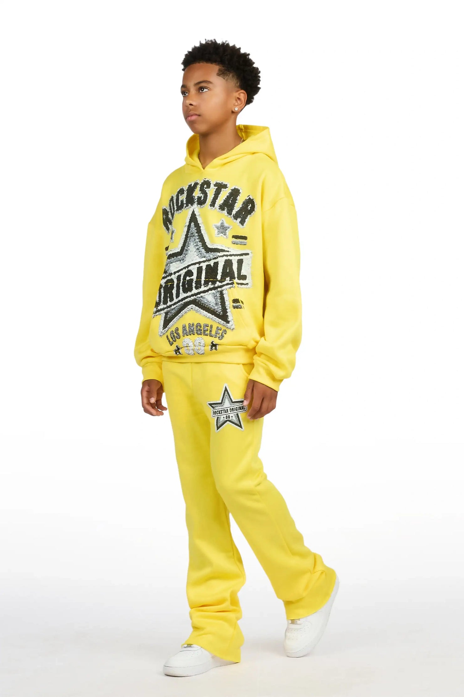 Boys Basilisk Yellow/Black Hoodie Track Set