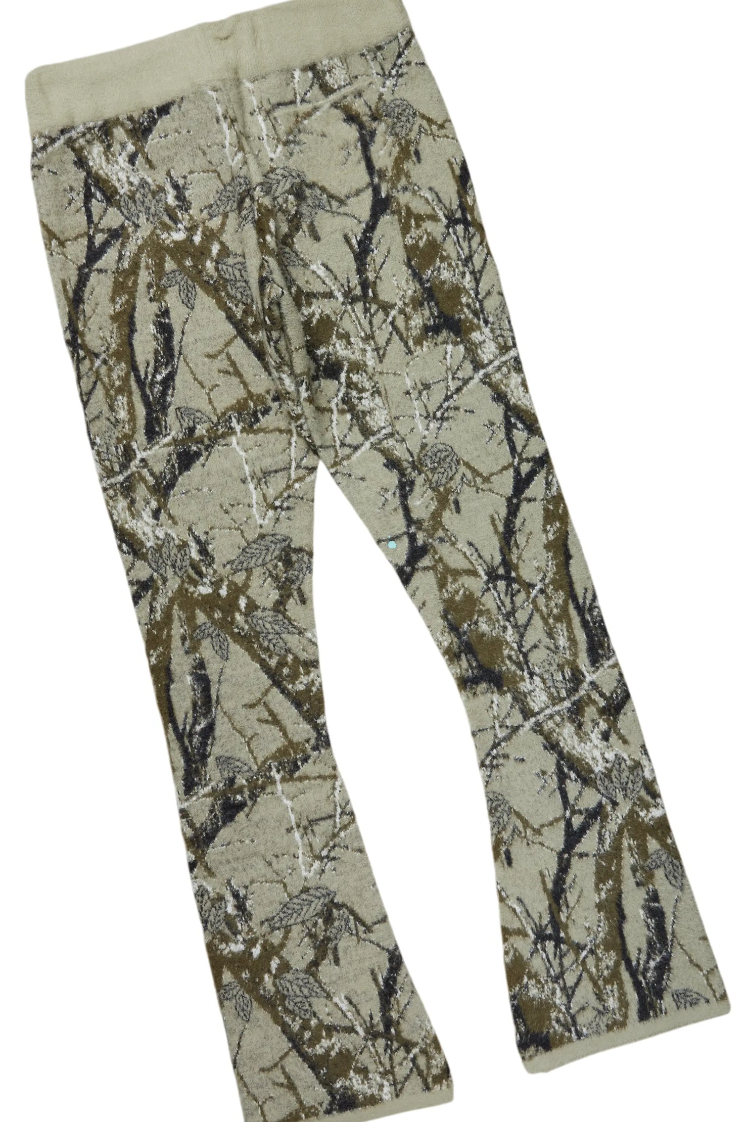 Xylan Tree Camo Stacked Flare Knitted Mohair Track Set