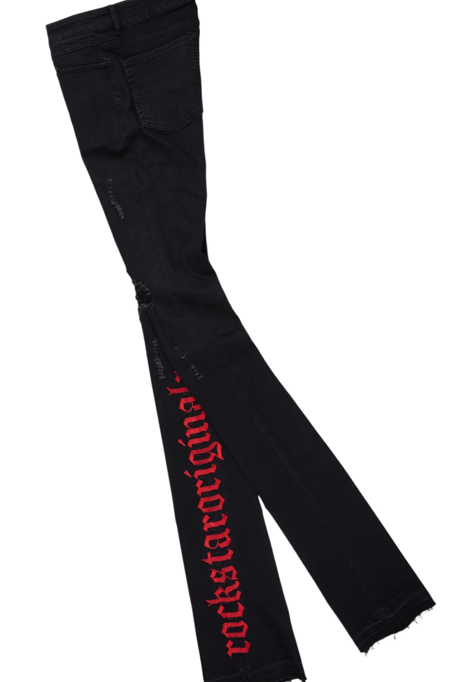 Smitty Black Knit Sweater & Colette Super Stacked Flare Jean Bundle