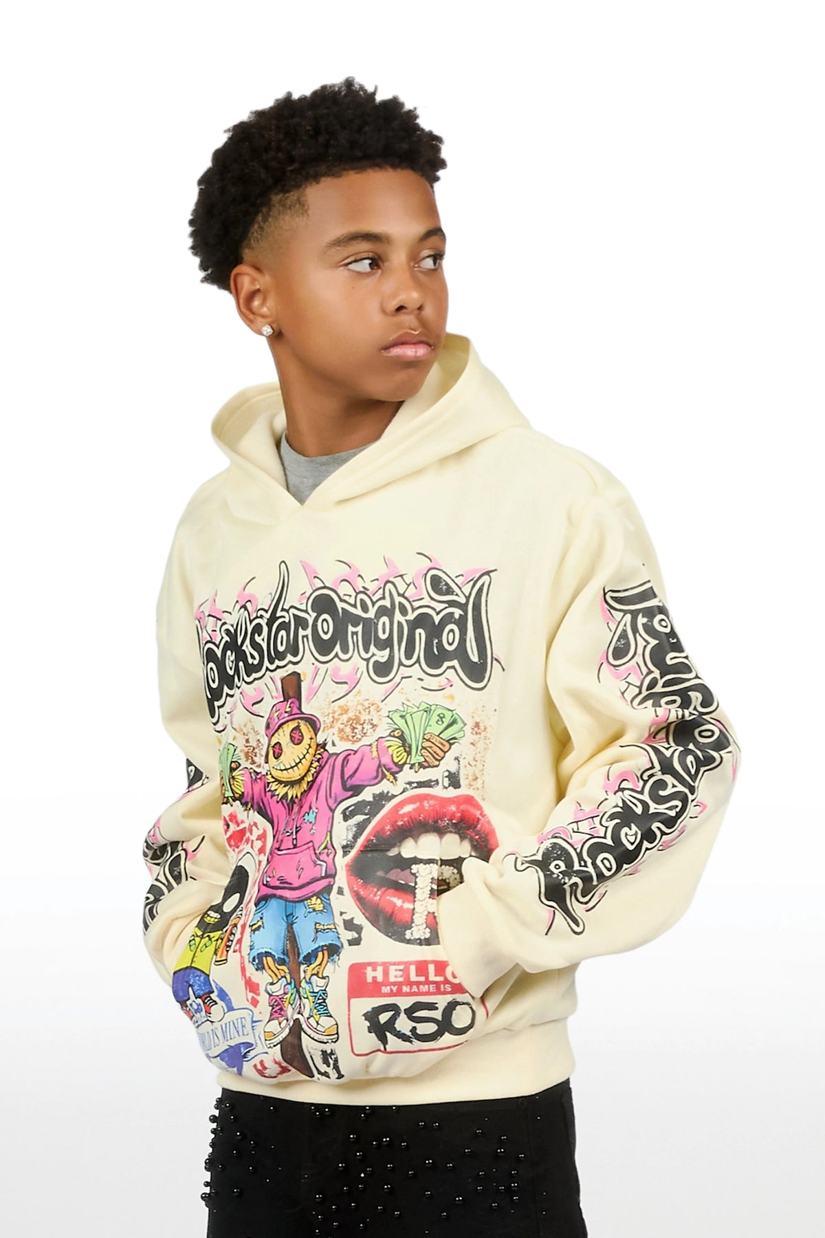 Boys Onyx Sand Graphic Hoodie