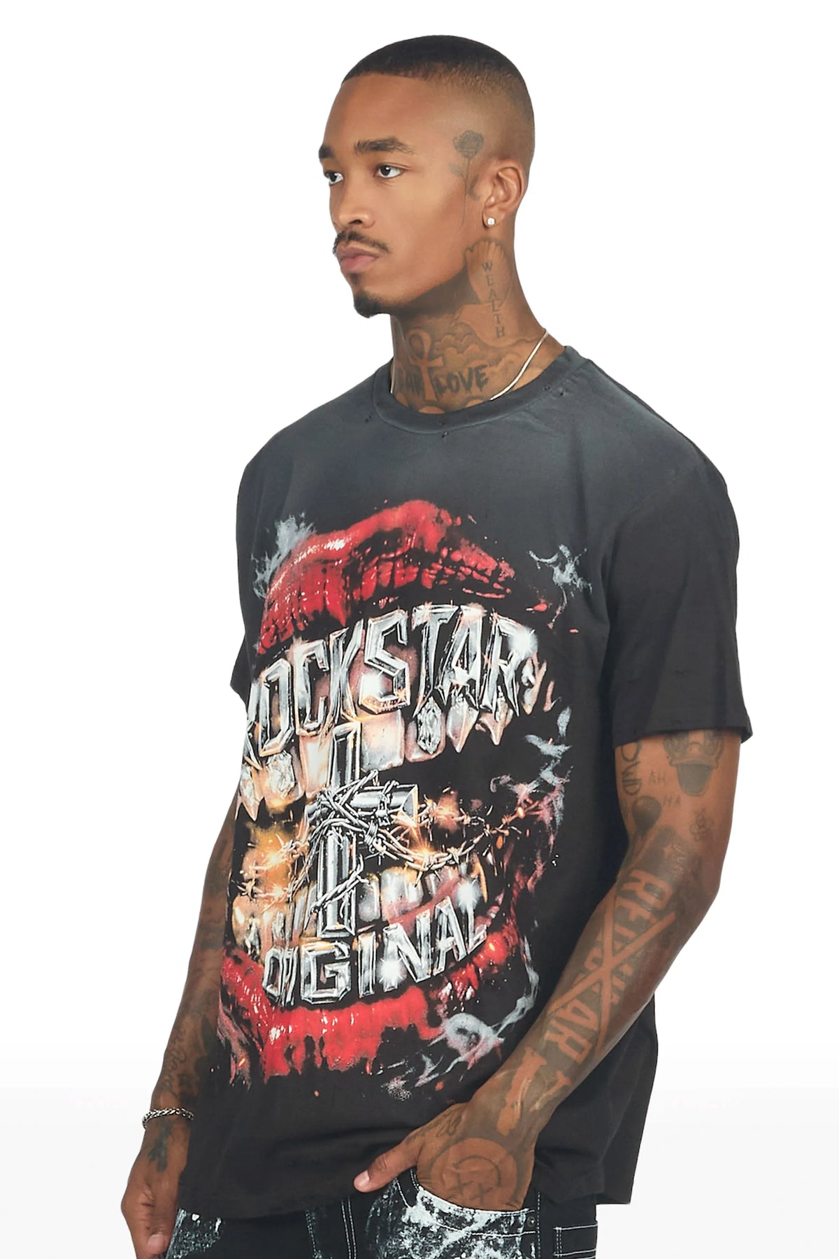 Antron Black Oversized Graphic T-Shirt