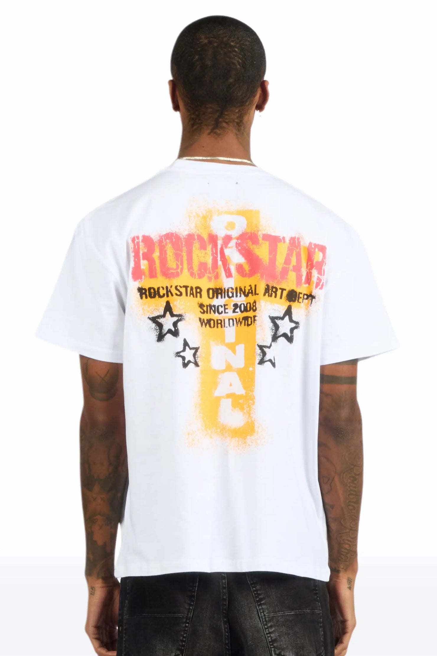 Crest White Oversized Graphic T-Shirt