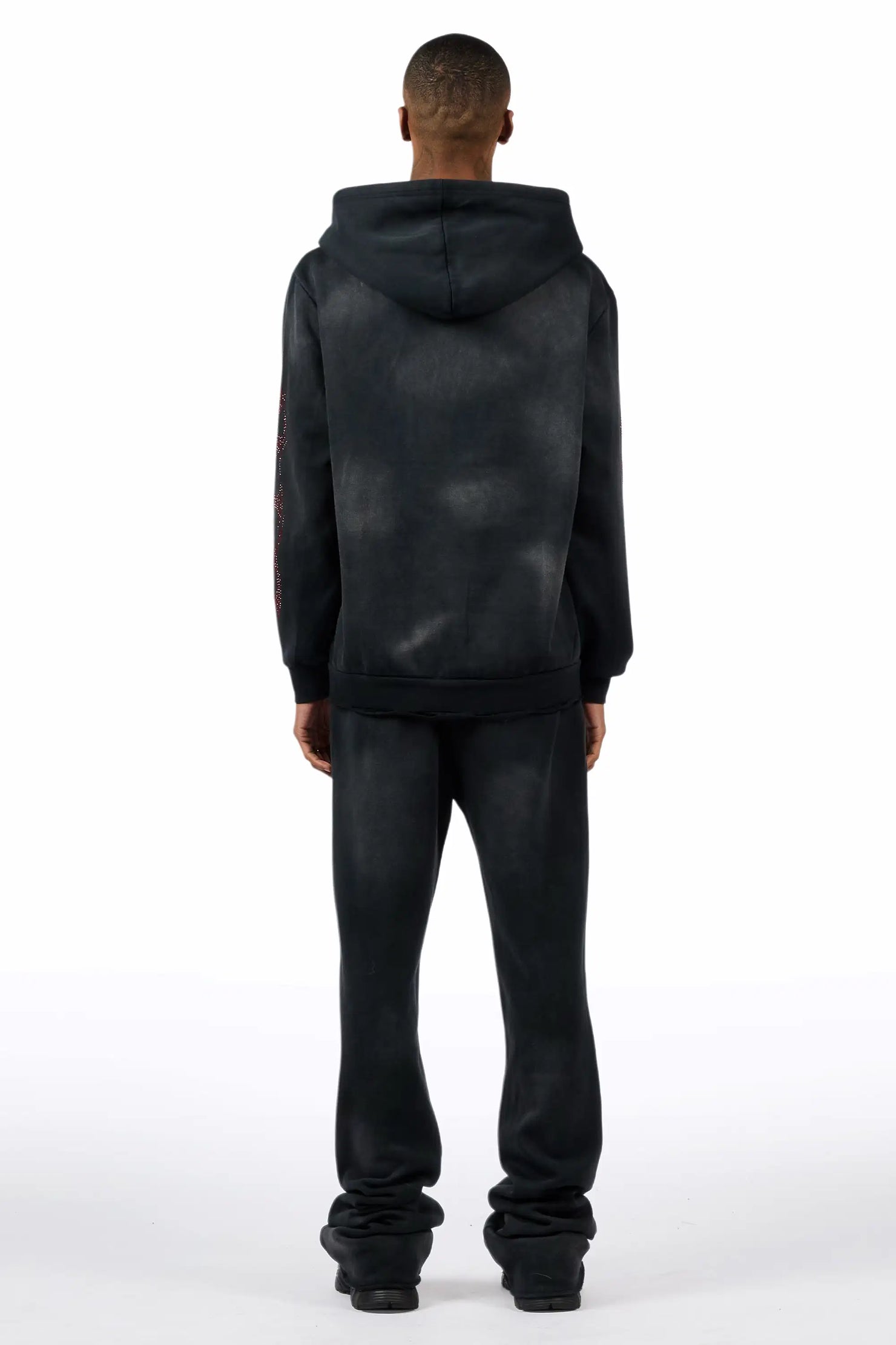 Oryn Black Hoodie/Stacked Pant Track Set