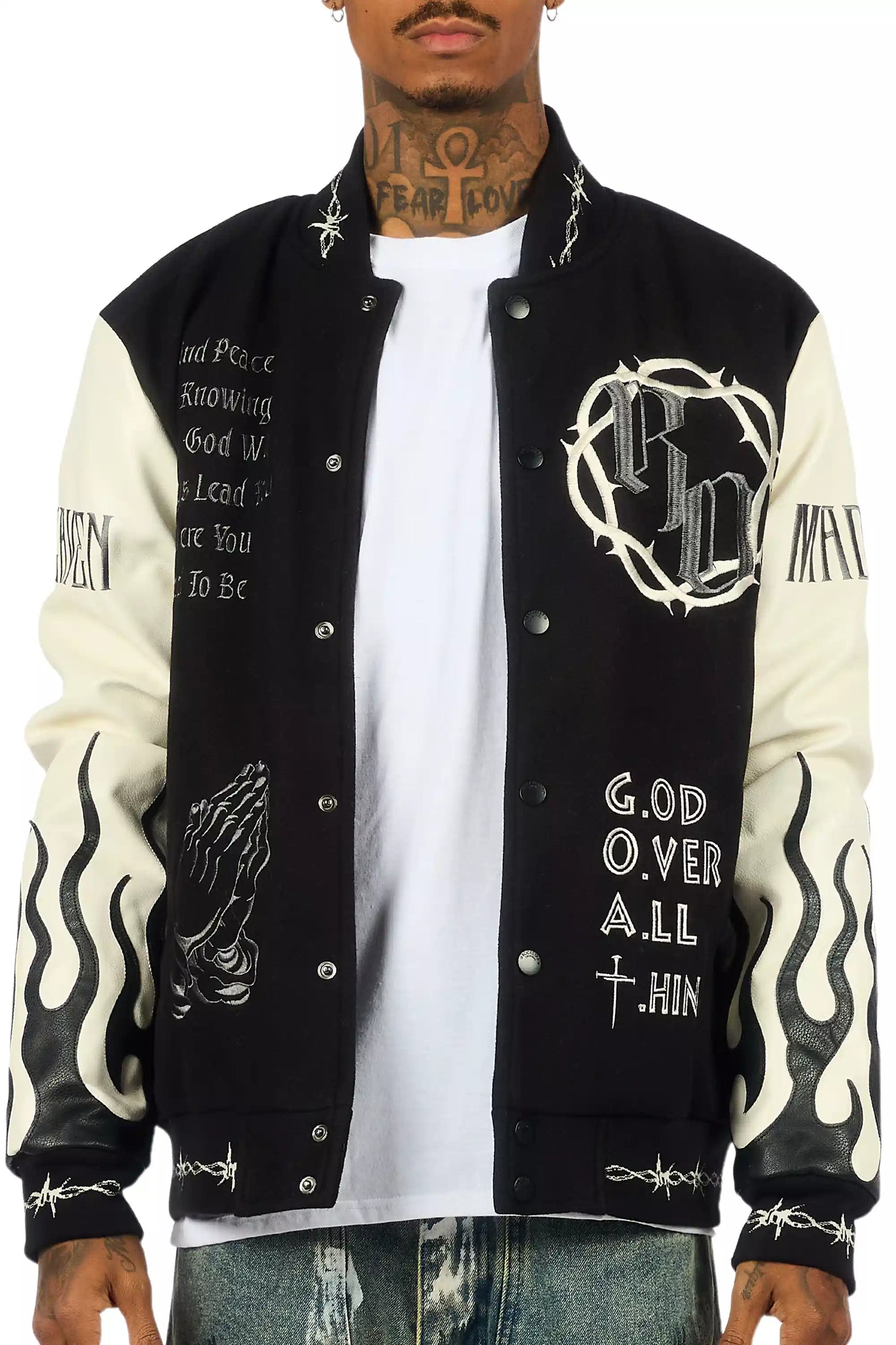 Caelus Black Varsity Jacket