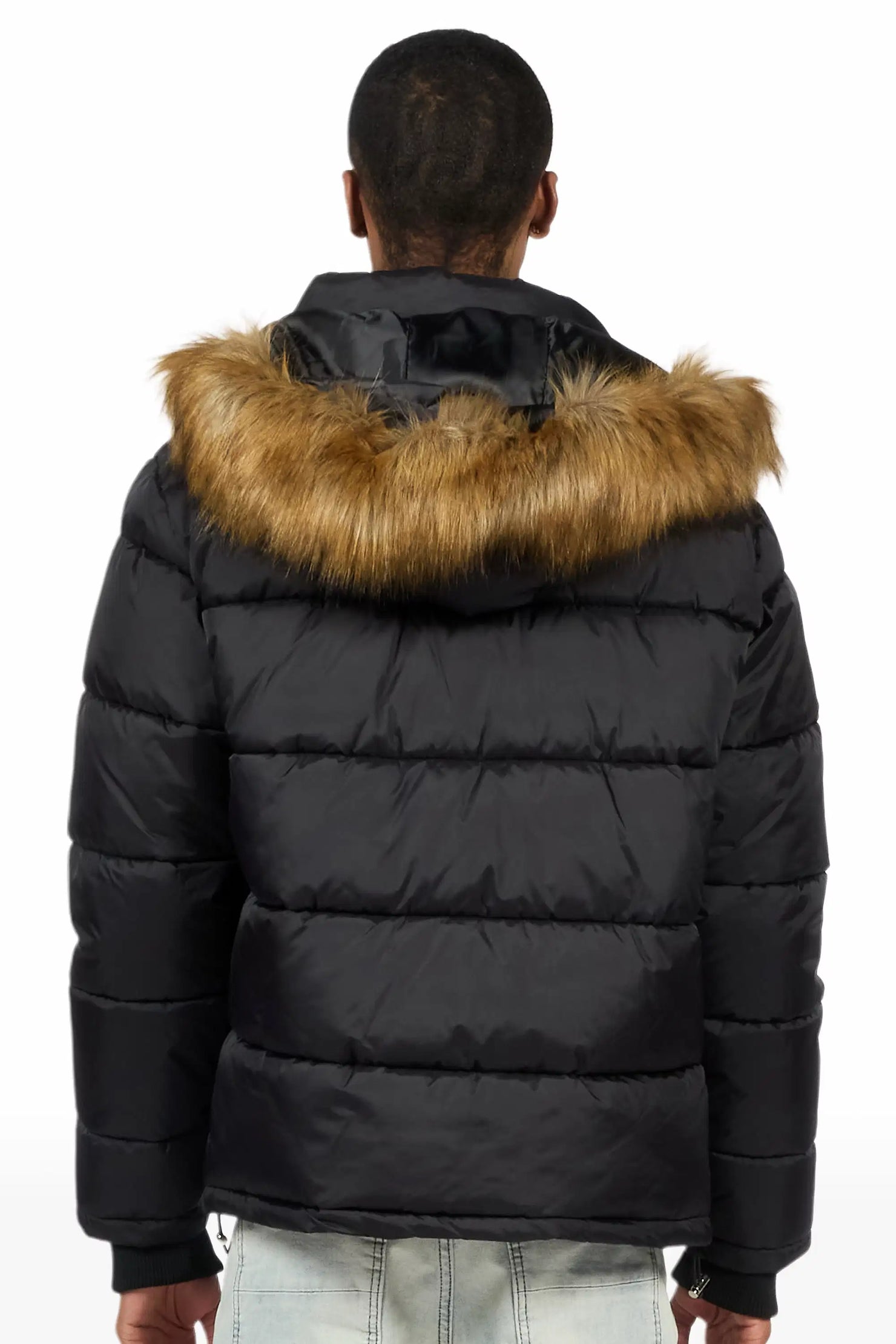 Frostbite Black/Brown Puffer Jacket