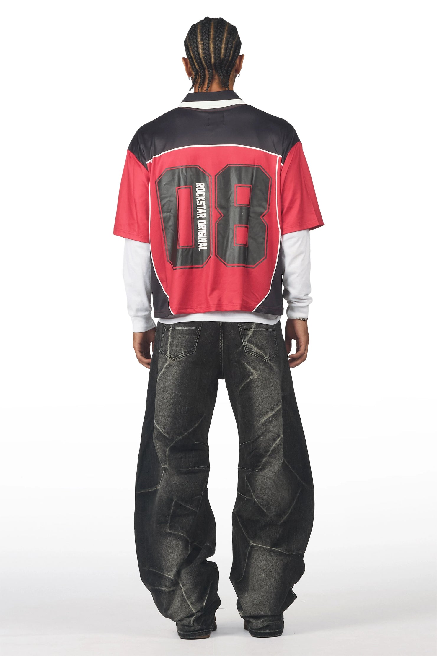 Ryen Dark Grey Barrel Fit Jean