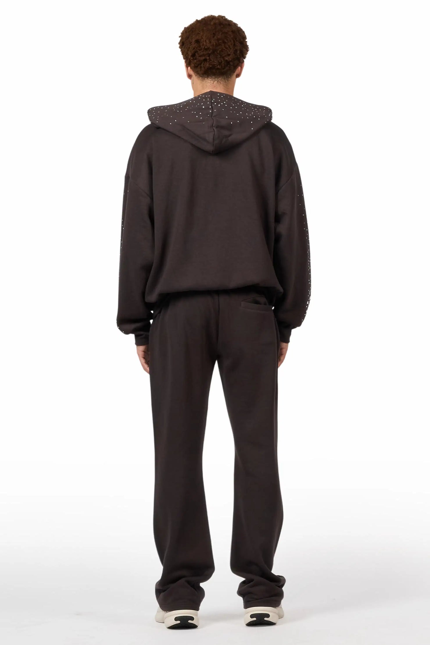 Twinkle Iron/Clear Rhinestone Hoodie Relaxed Track Set