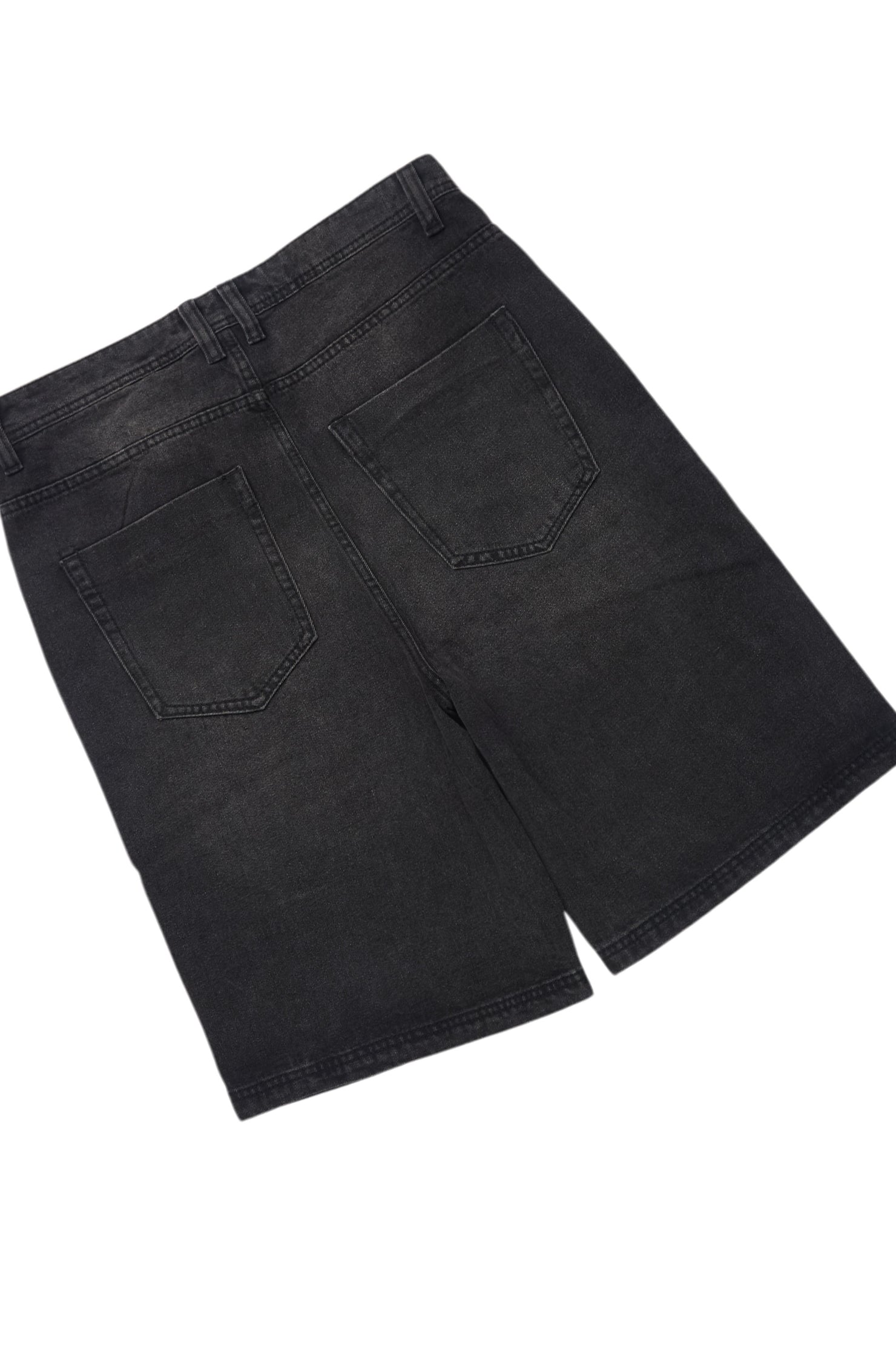 Drako Black Muscle Tee/Denim Jort Set