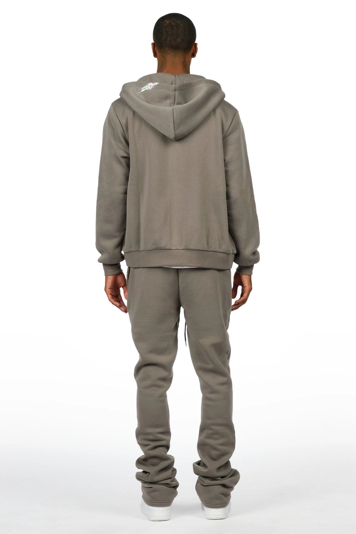 Art Dist Dark Grey Zip Up Hoodie/Stacked Track Set