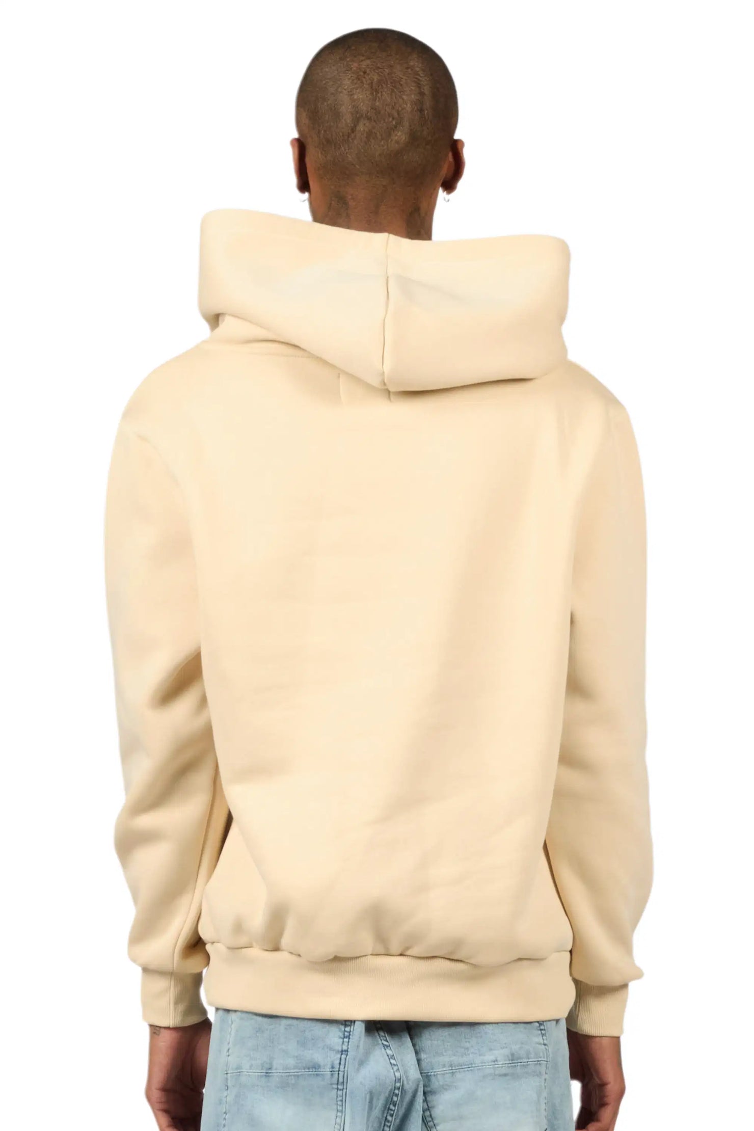 Rockstar Art Dist. Beige Graphic Relaxed Hoodie