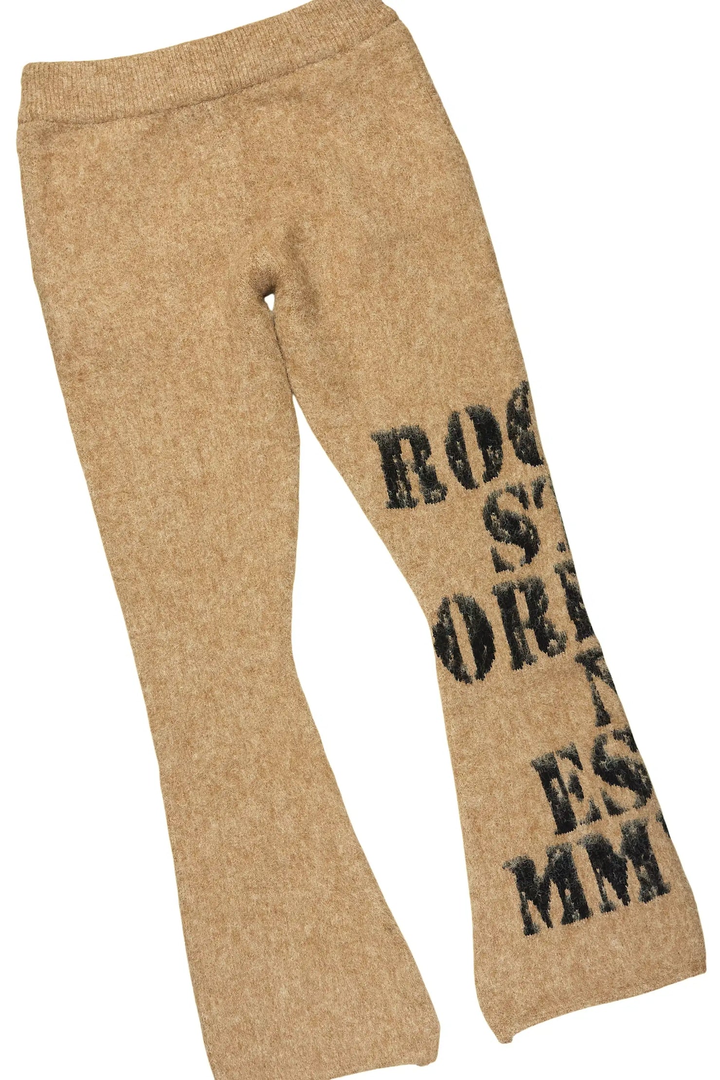 Steri Beige Mohair Hoodie Stacked Flare Track Set