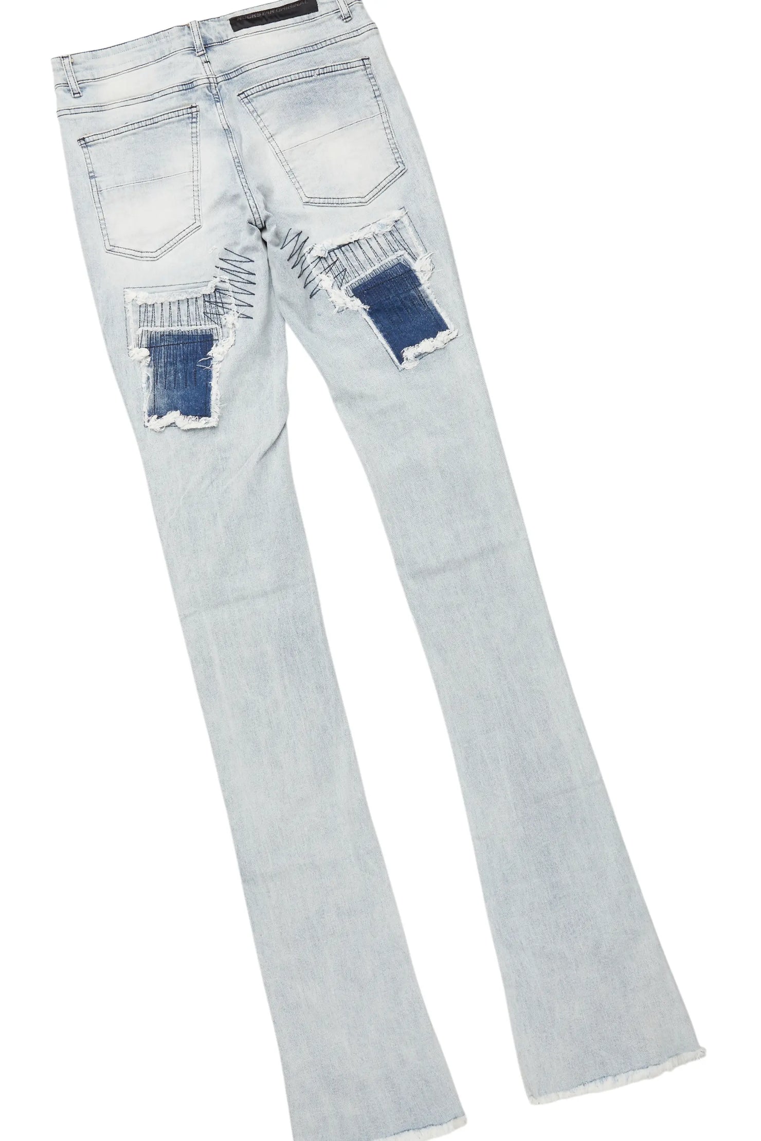 Fields Royal/Light Blue Hoodie/Super Stacked Flare Jean Bundle