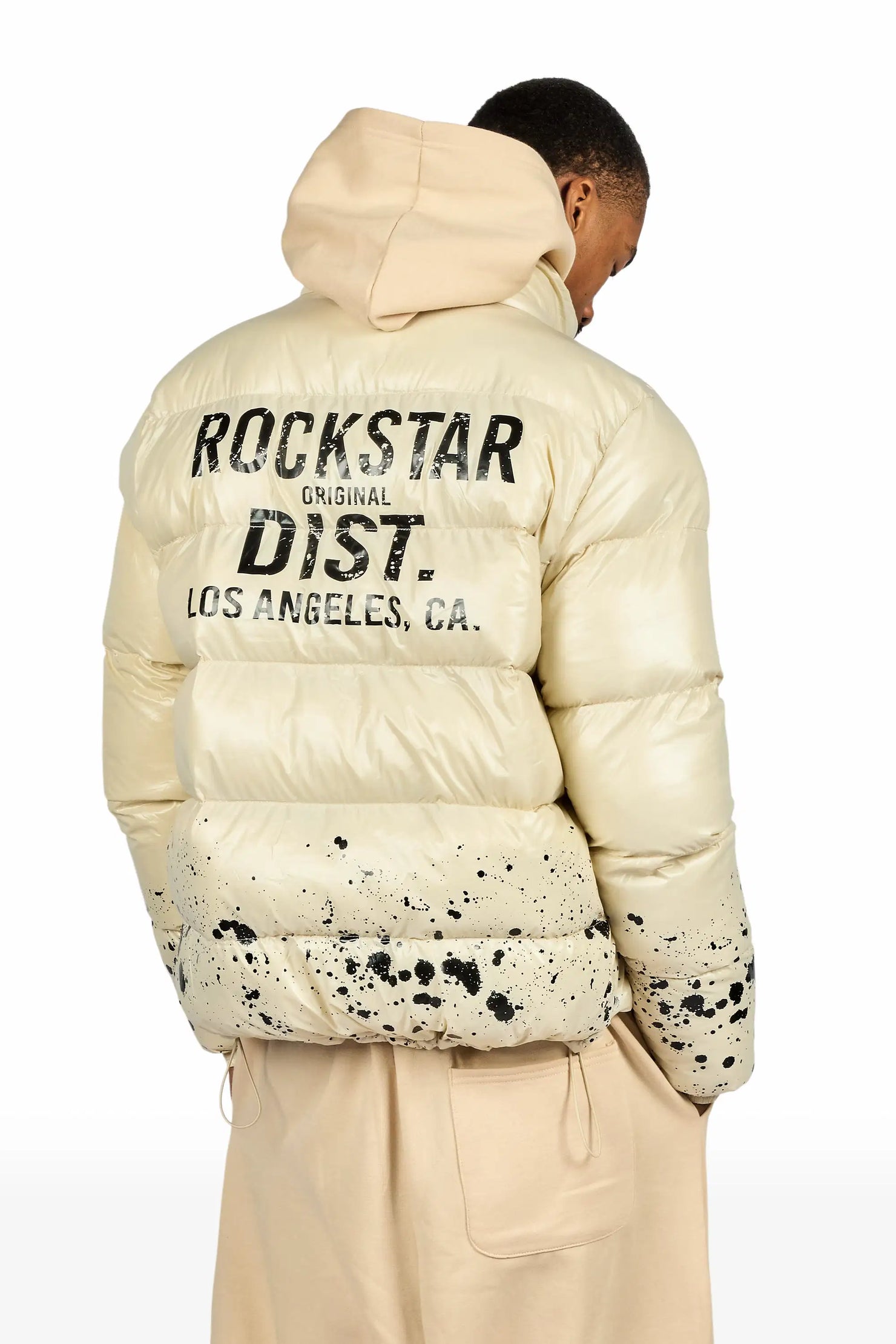 Raffer Beige Heavy Puffer Jacket
