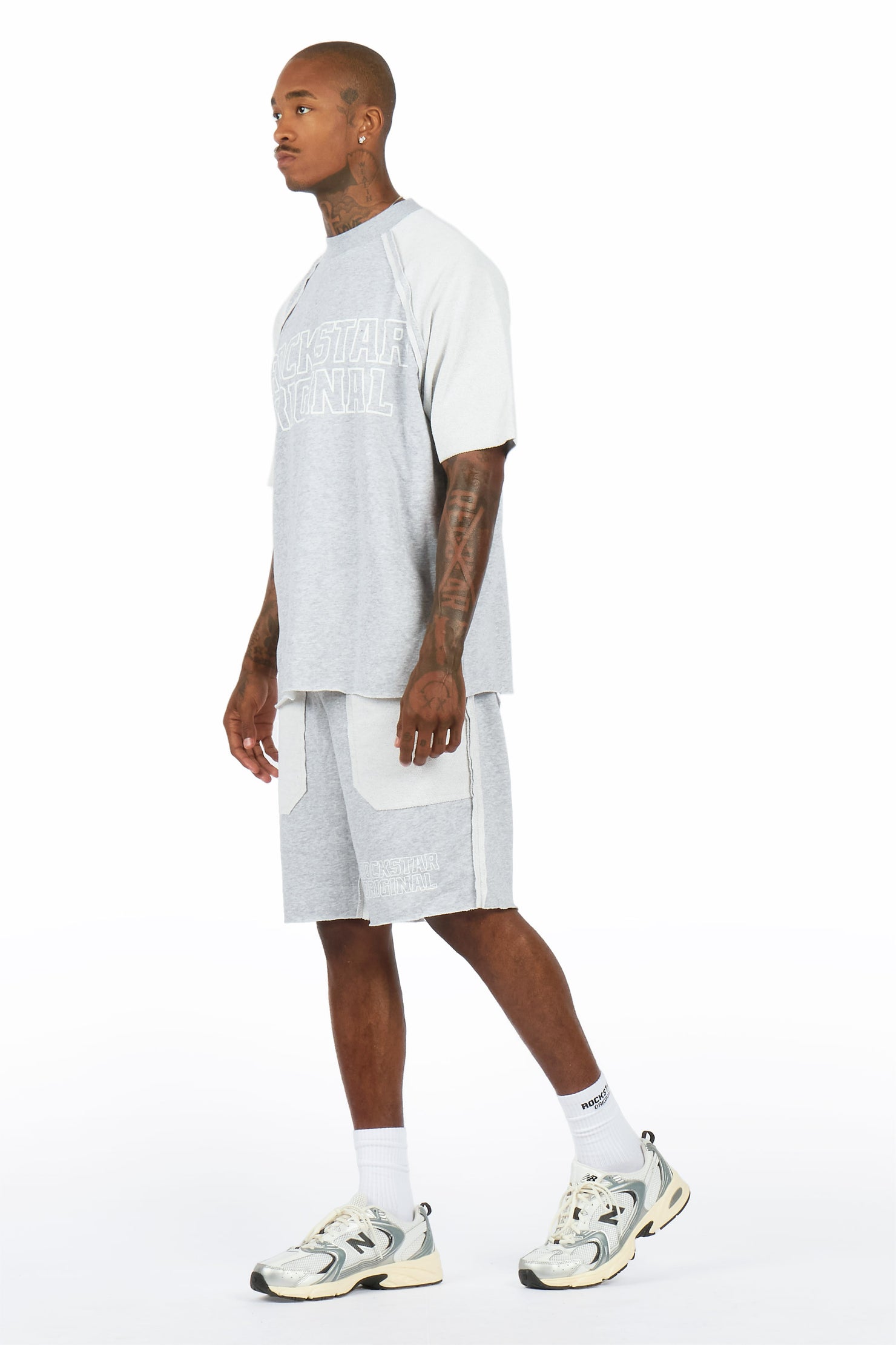 Essential Heather Grey T-Shirt/Short Set