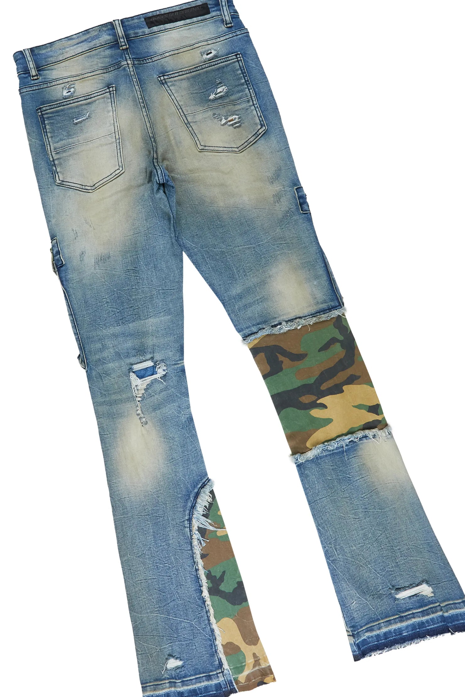 Lake White/Green T-Shirt & Zeta Stacked Flare Jean Bundle