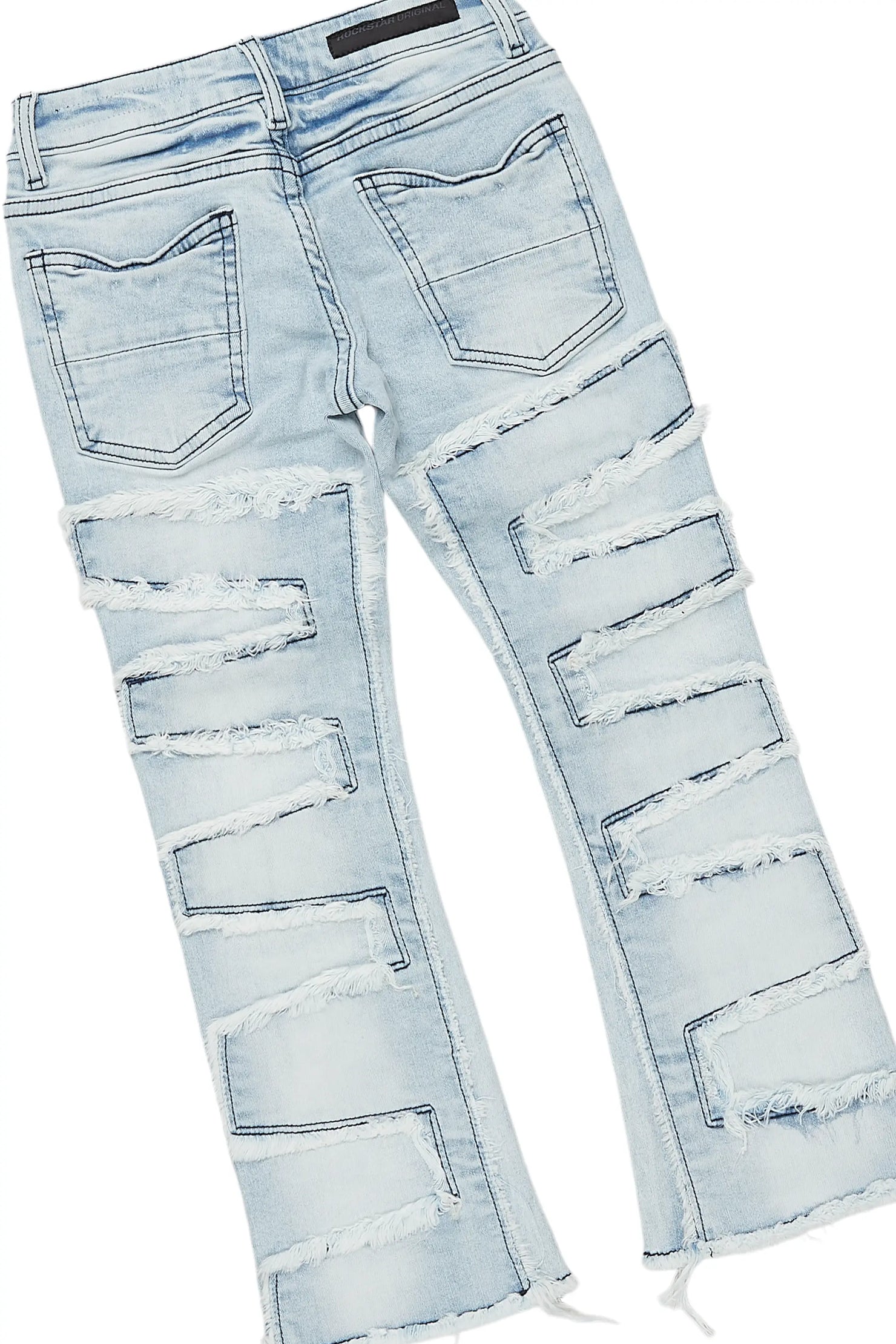 Boys Aiden Red Hoodie/Stacked Flare Jean Set