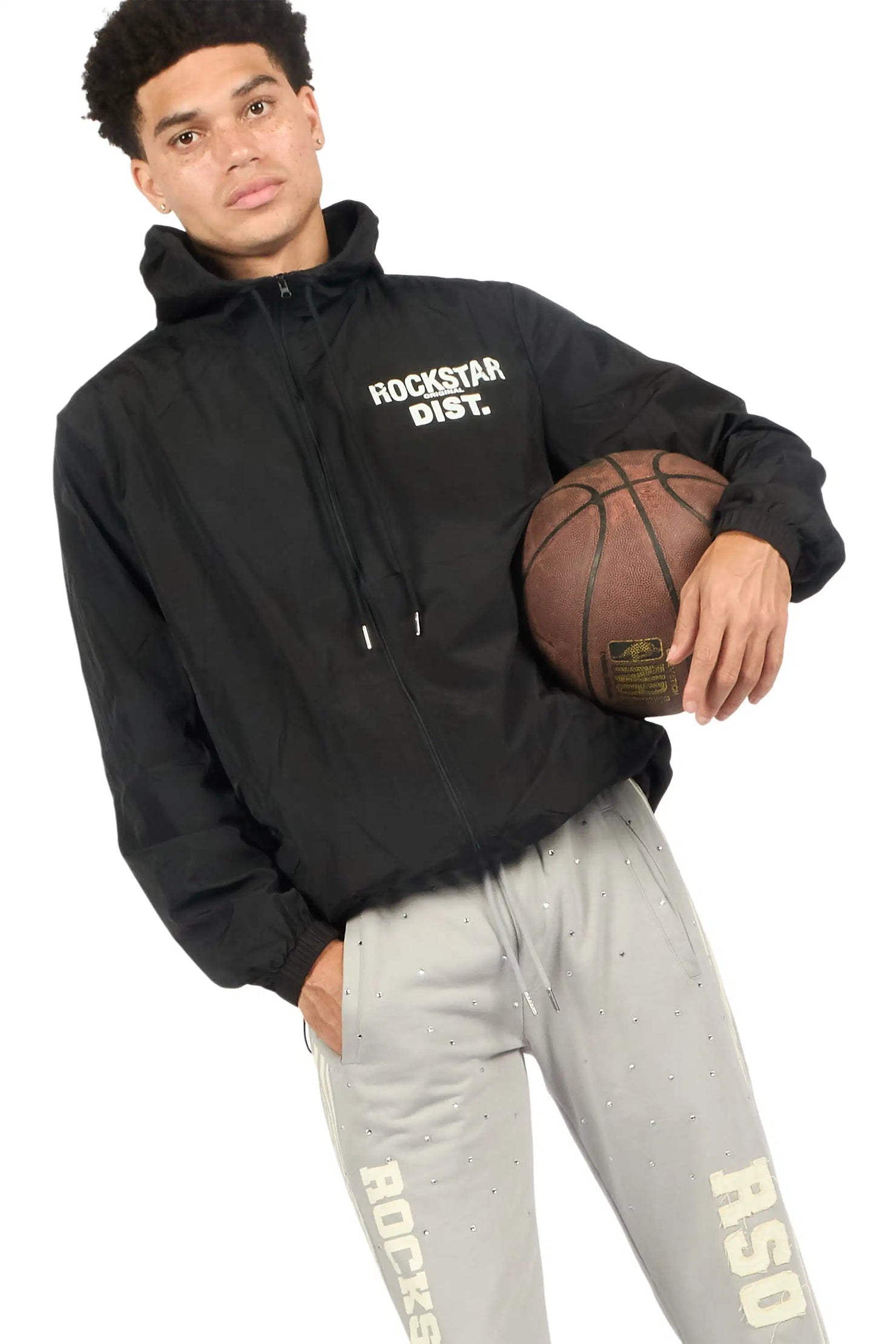 Lake Black Graphic Windbreaker