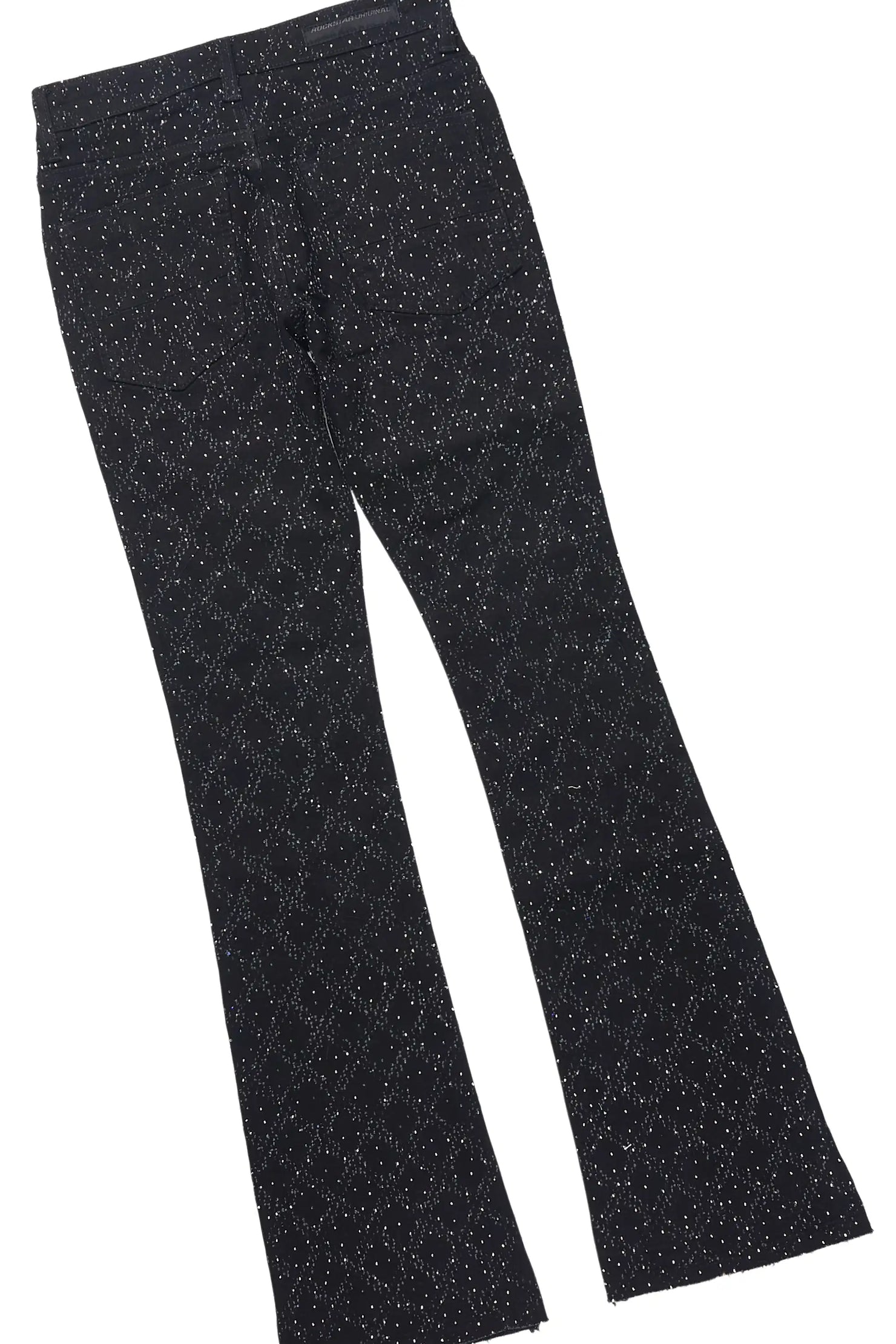 Boys Sareka Black Rhinestone Denim Jacket & Sareka Stacked Jean Set