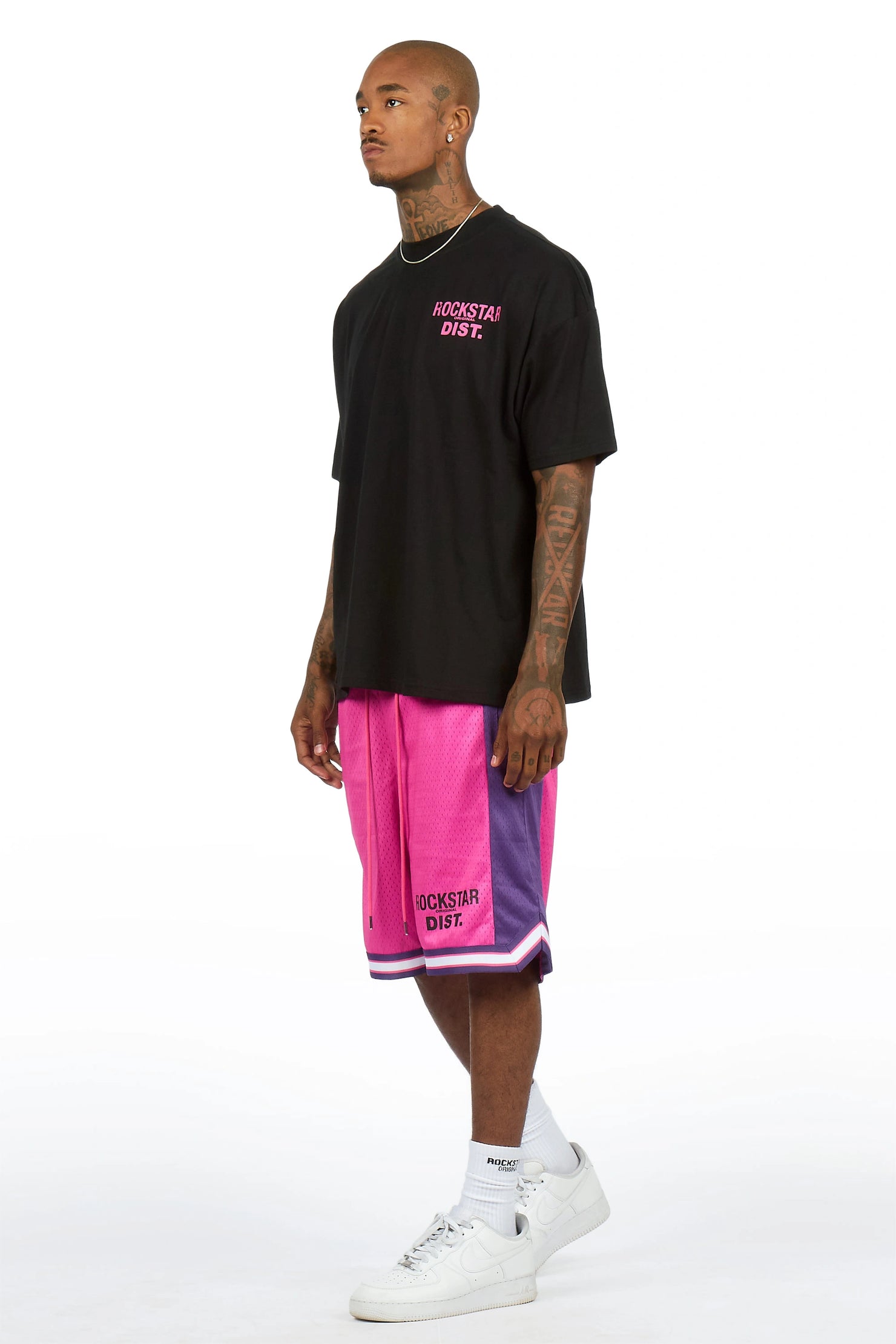 Suzano Black/Pink T-Shirt/Short Set