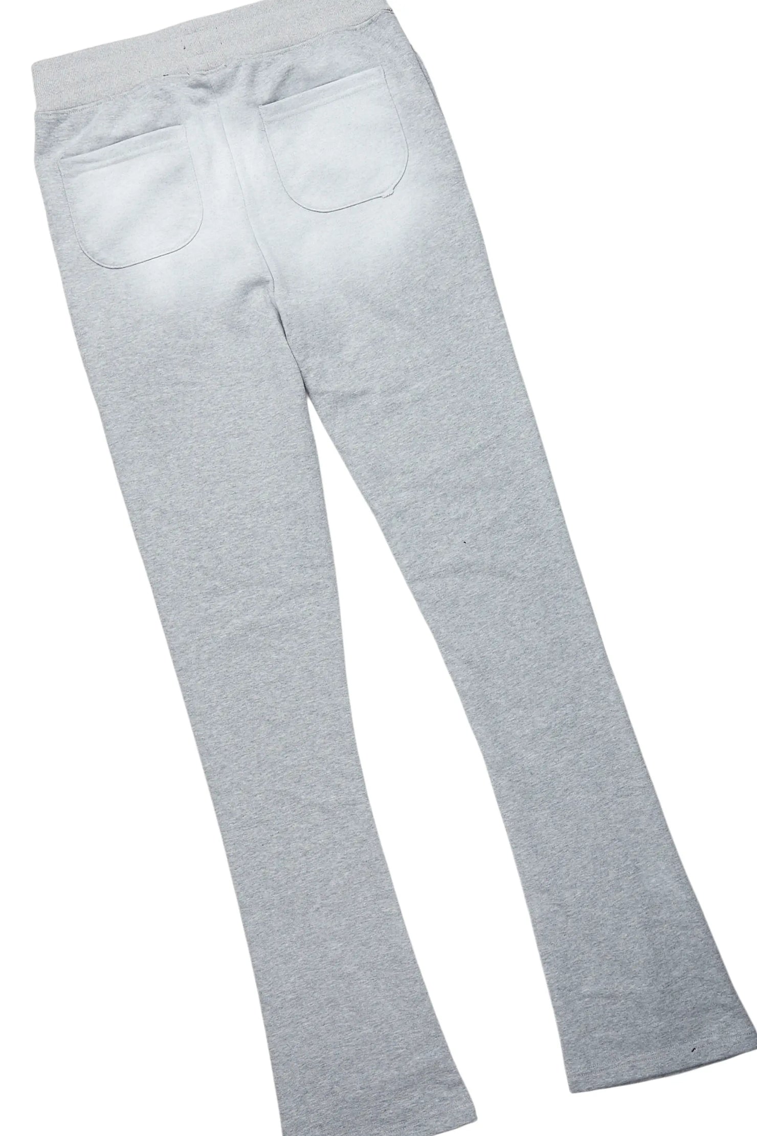 Mercy Black/Grey Oversized T-Shirt/ Stacked Flare Track Pant Set