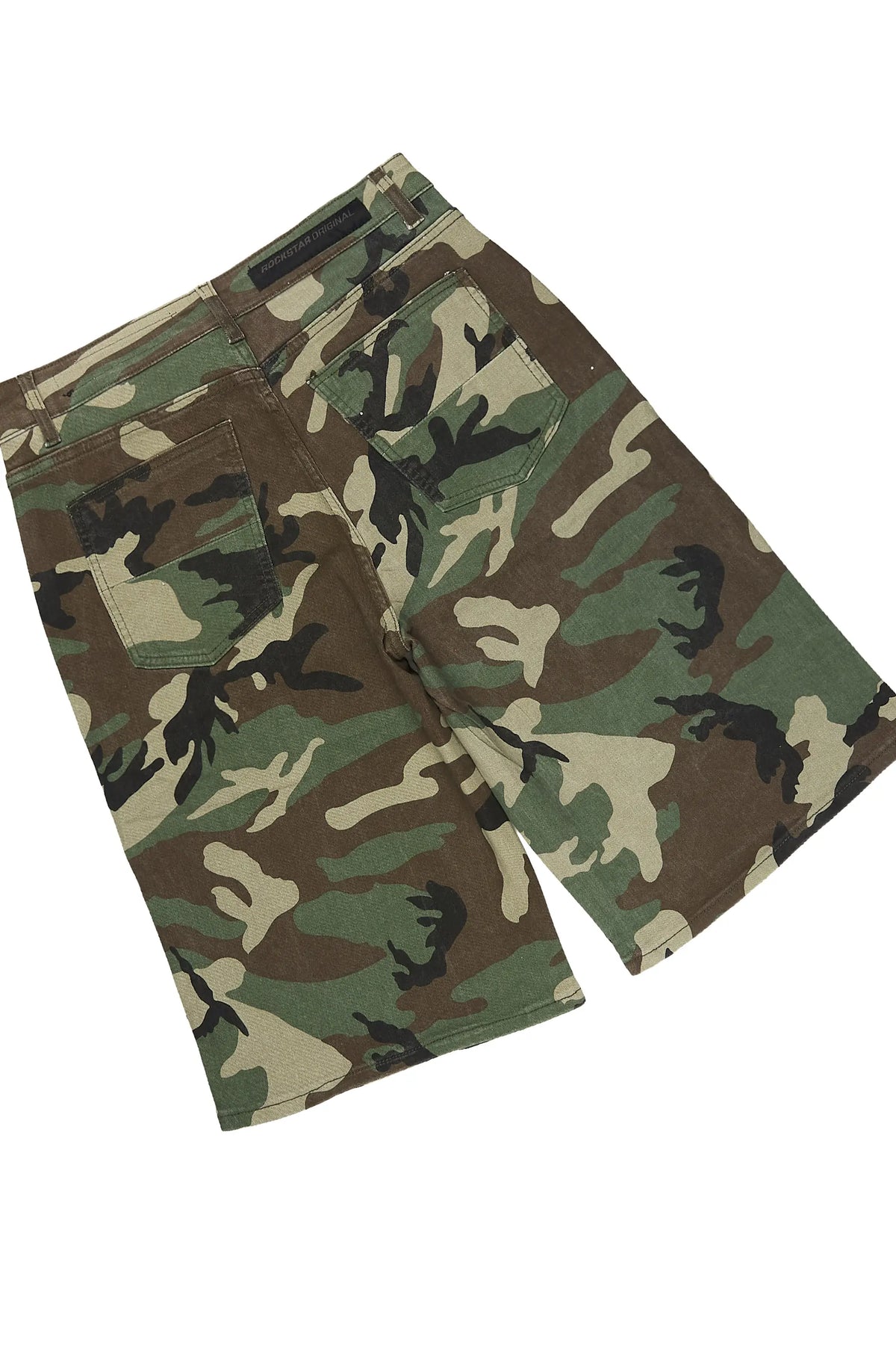 Clemente Camo Rhinestone Button Down Shirt Jort Set