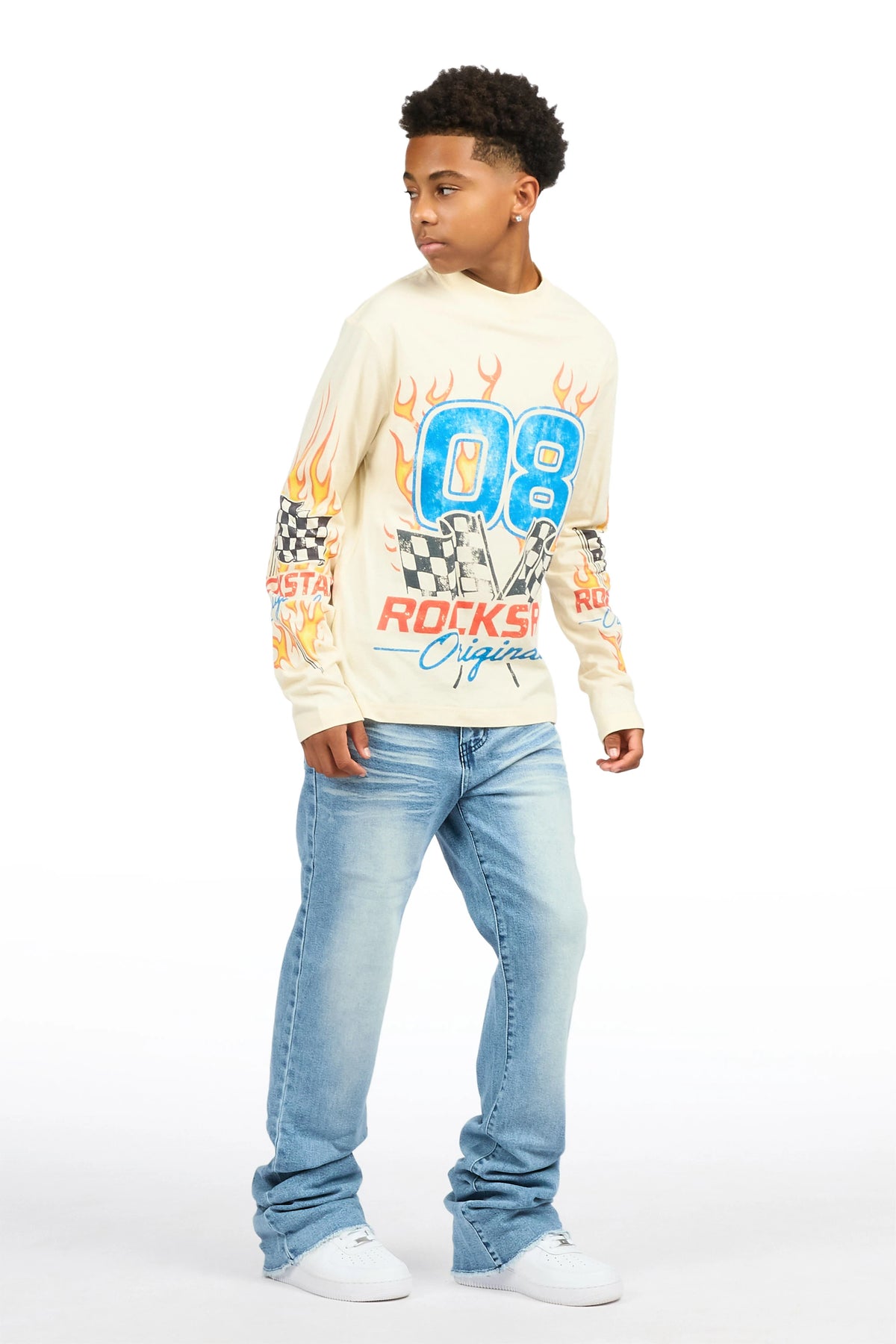Boys Dag Blue 2.0 Stacked Flare Jean
