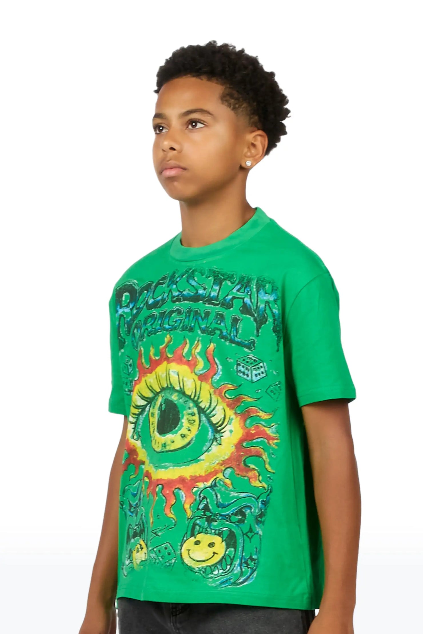 Boys Storm Green Graphic T-Shirt