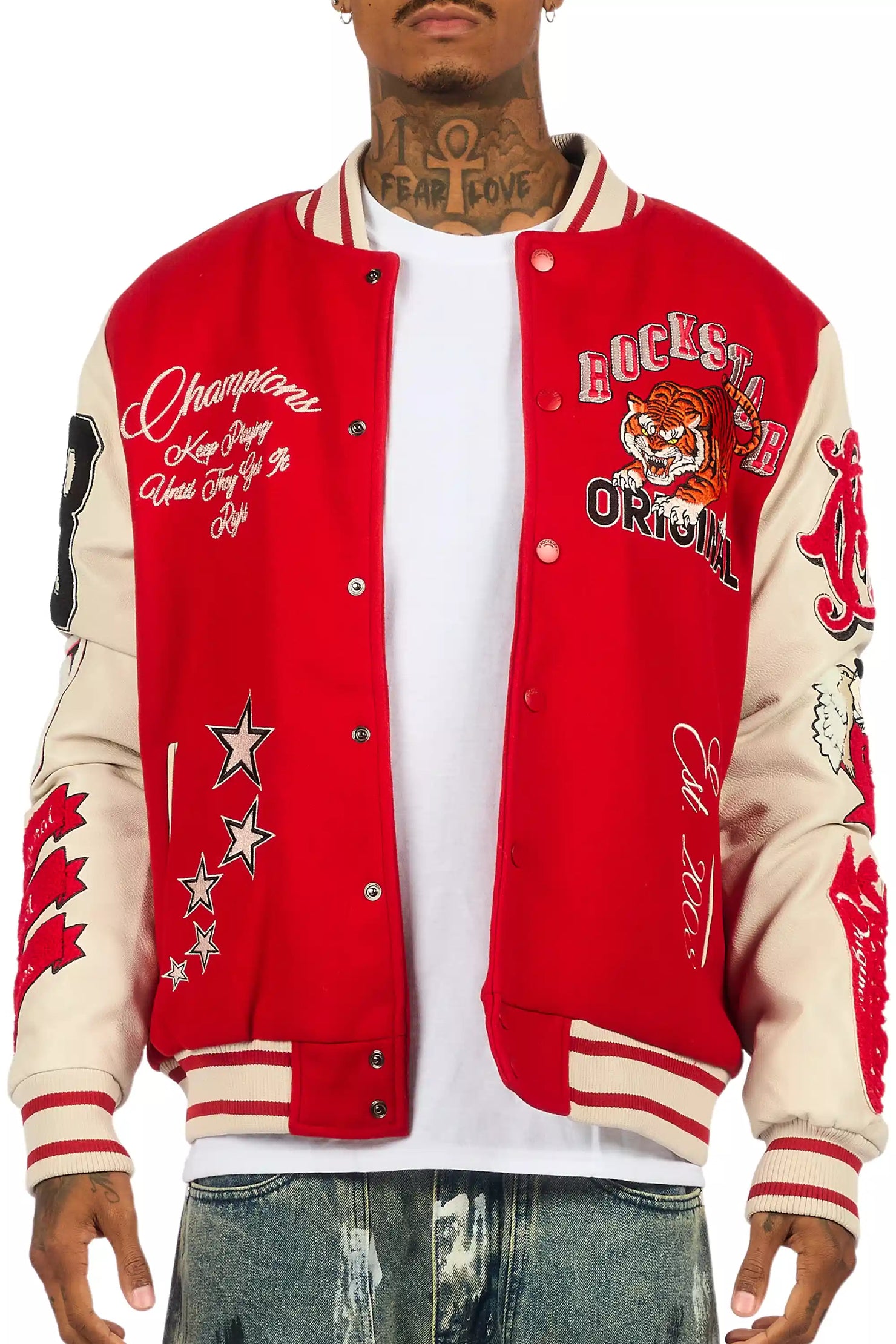 Alaric Red Varsity Jacket
