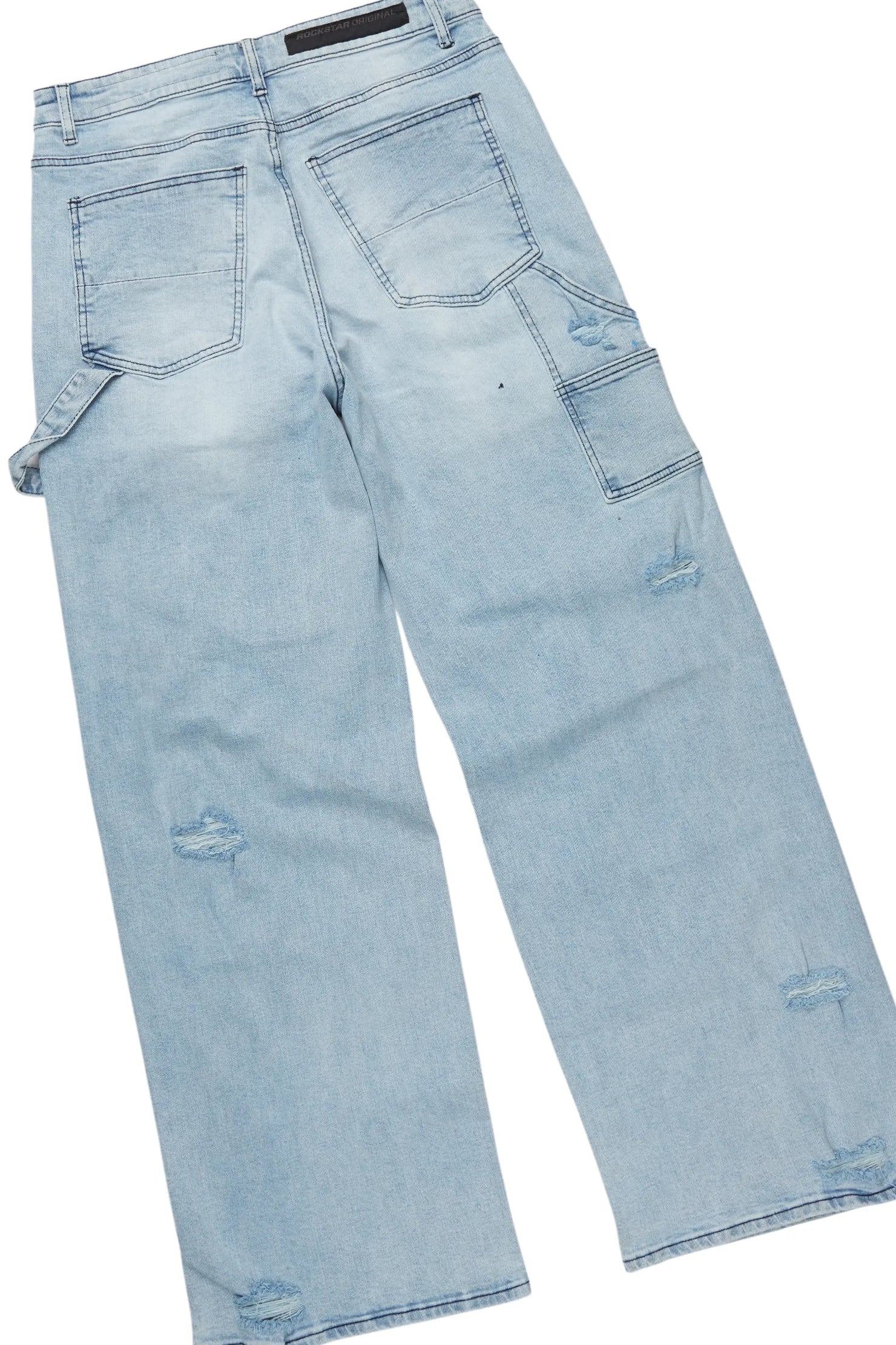 Lake White/Blue T-Shirt/Baggy Fit Cargo Jean Set