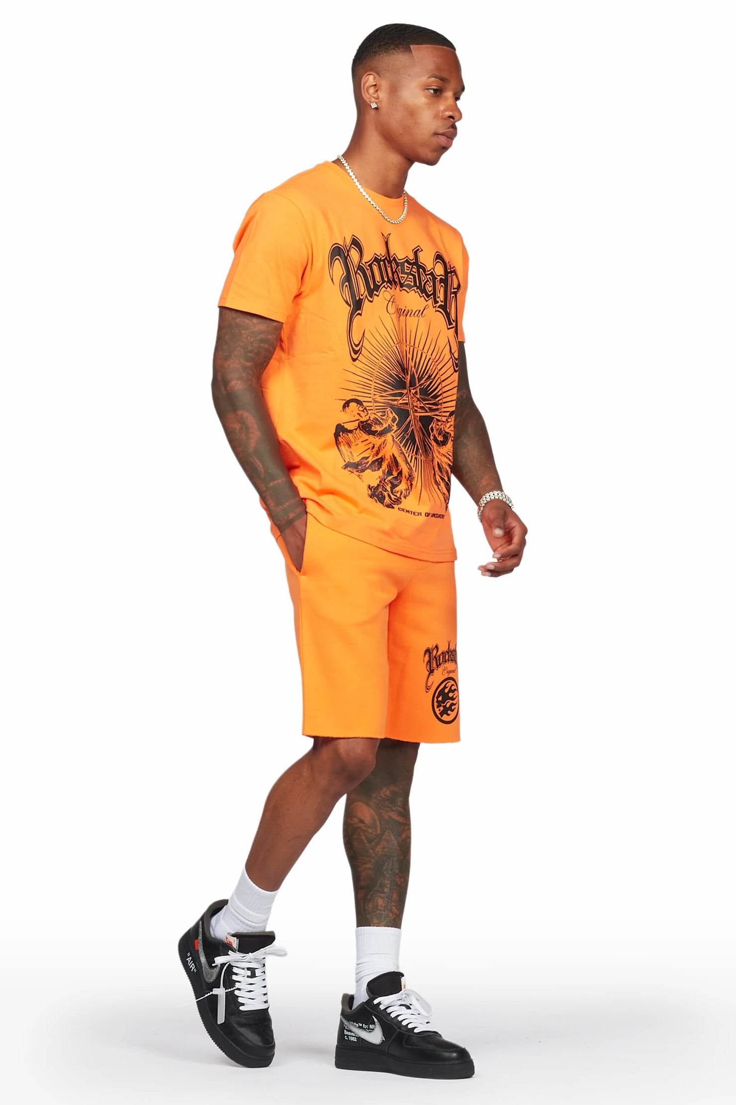 Yarden Orange T-Shirt/Short Set