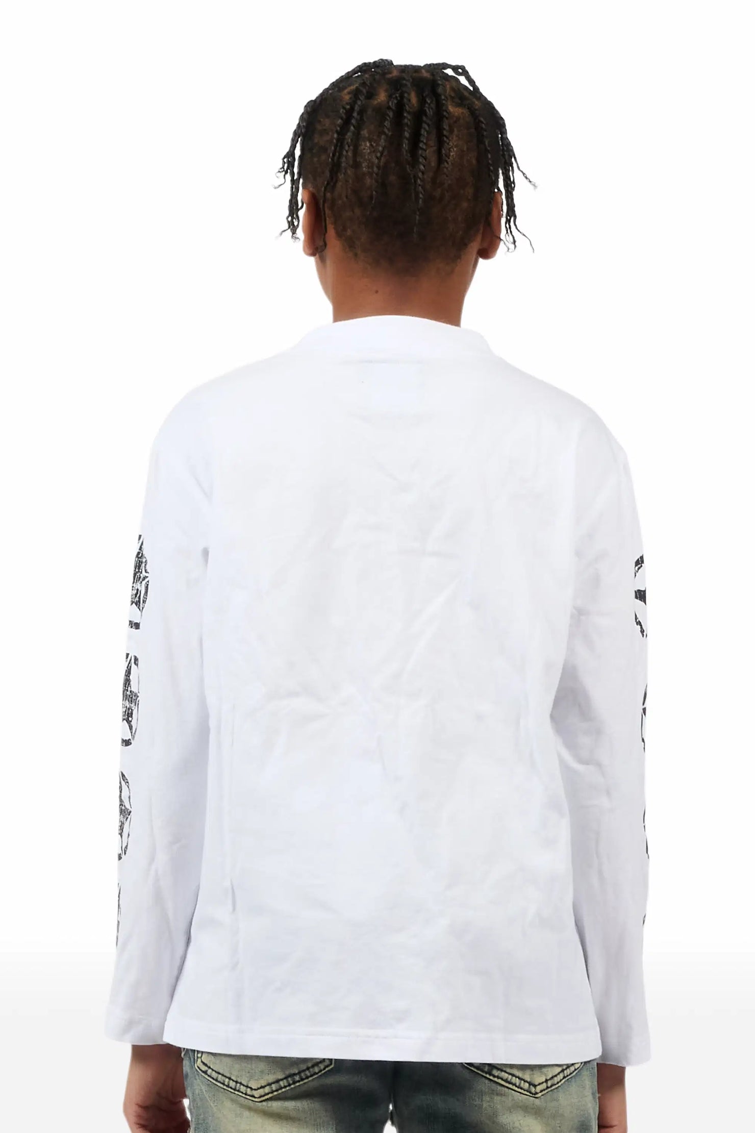 Boys Wizzurd White/Red Long Sleeve Graphic T-Shirt
