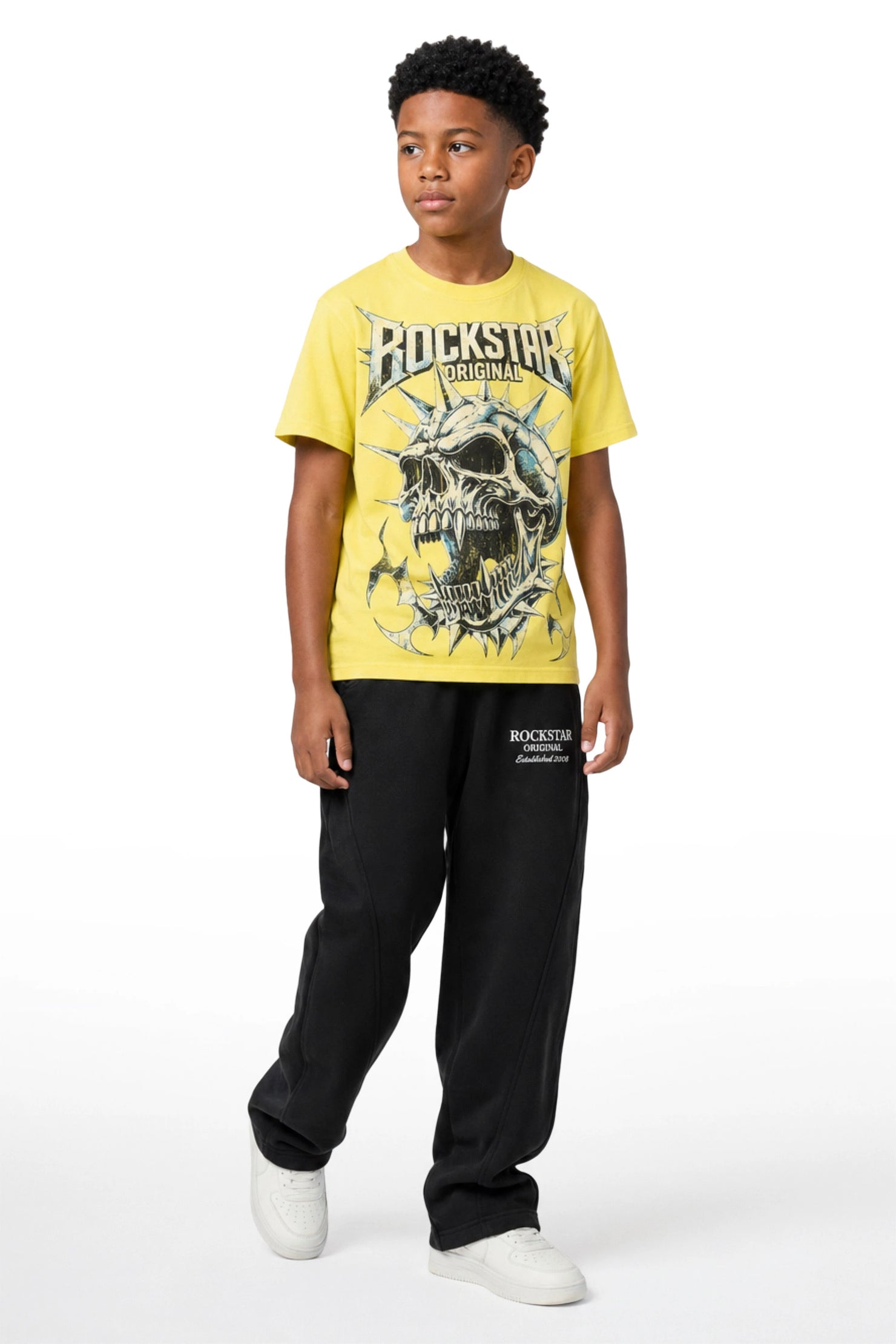 Boys Maximillian Black Gabby Barrel Sweatpant