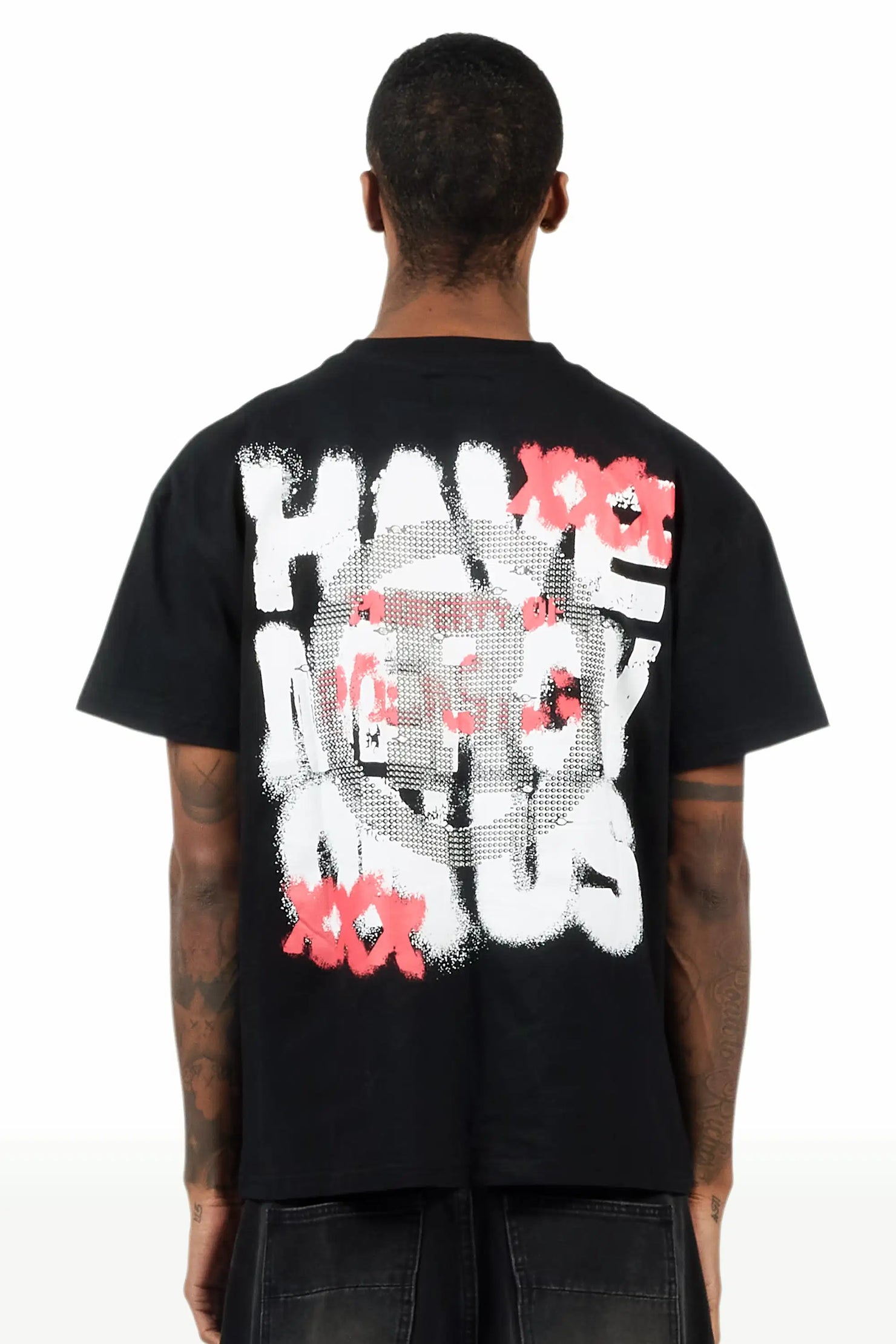 Kyo Black Oversized Graphic T-Shirt