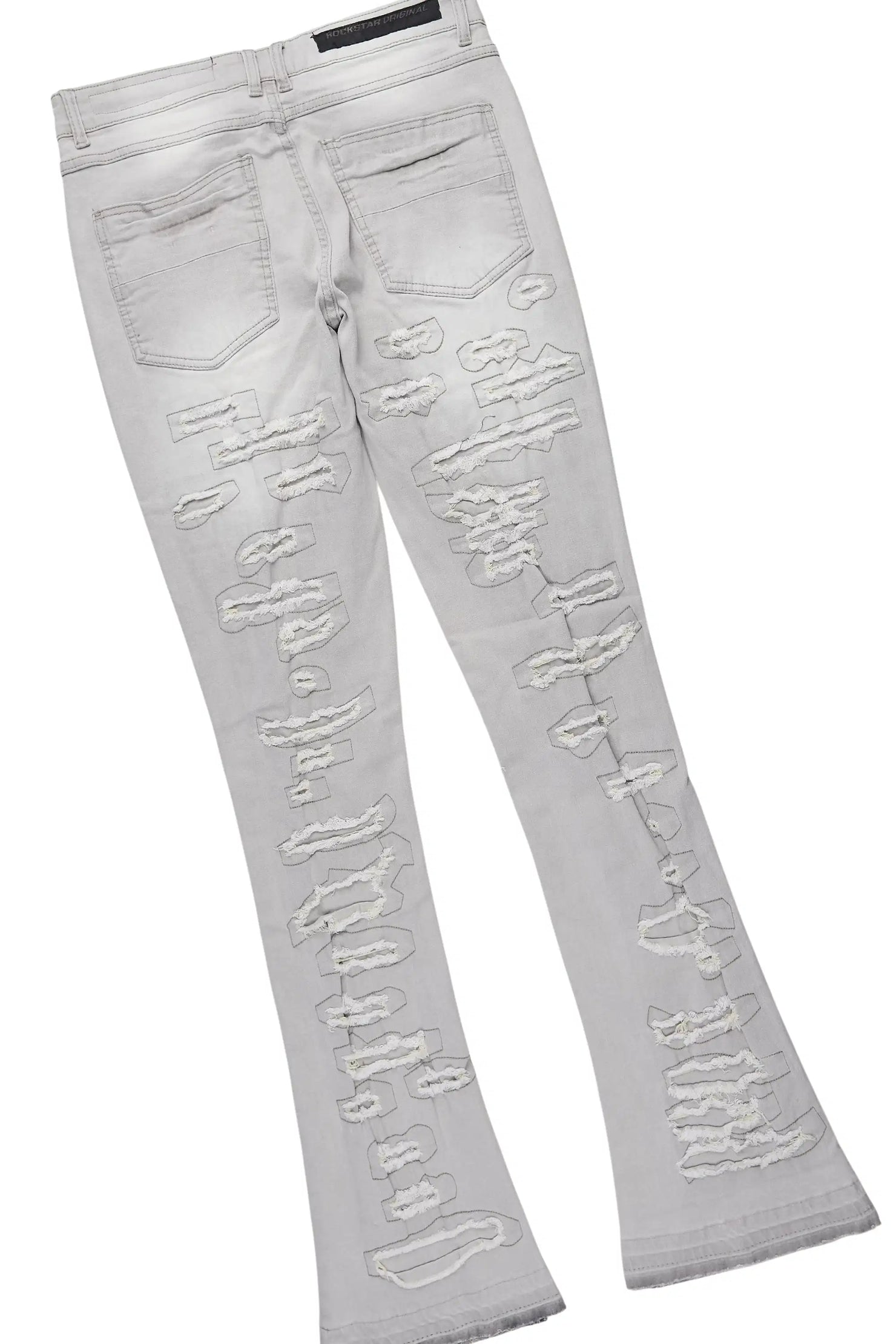 Danby Charcoal Oversized Graphic T-Shirt/Stacked Flare Jean Bundle