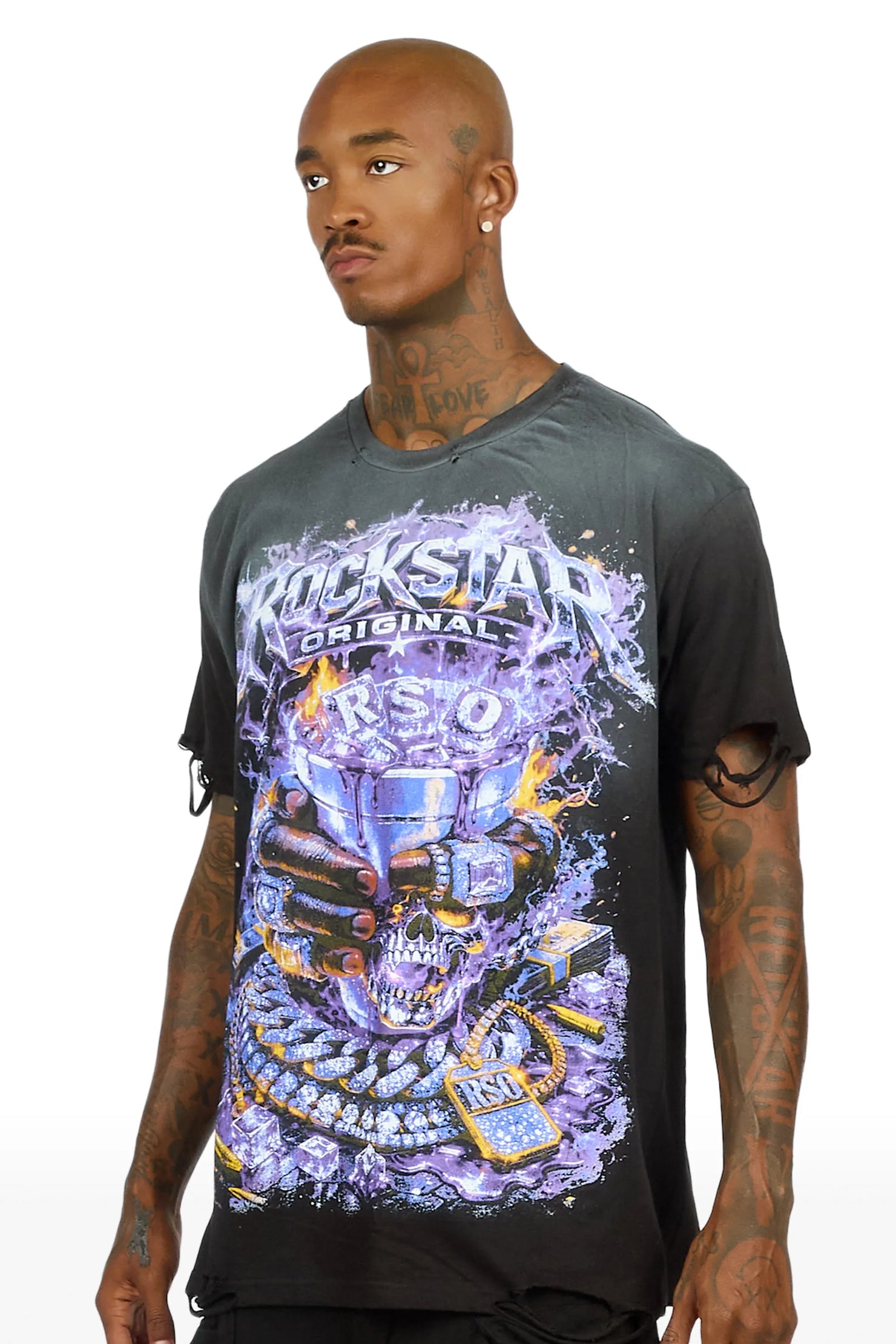 Seals Black Oversized Graphic T-Shirt