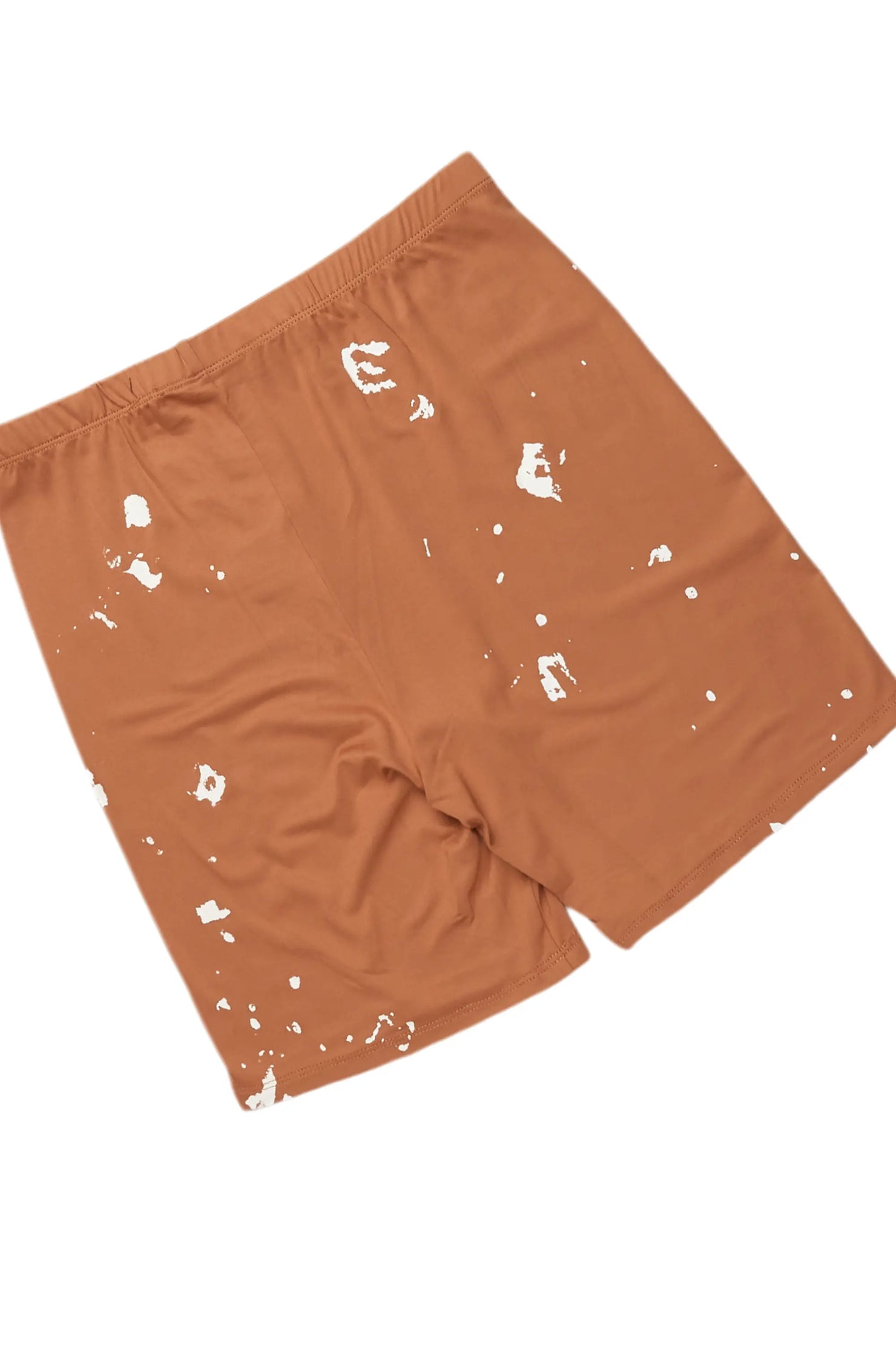 Living For It Tan Bike Short Set