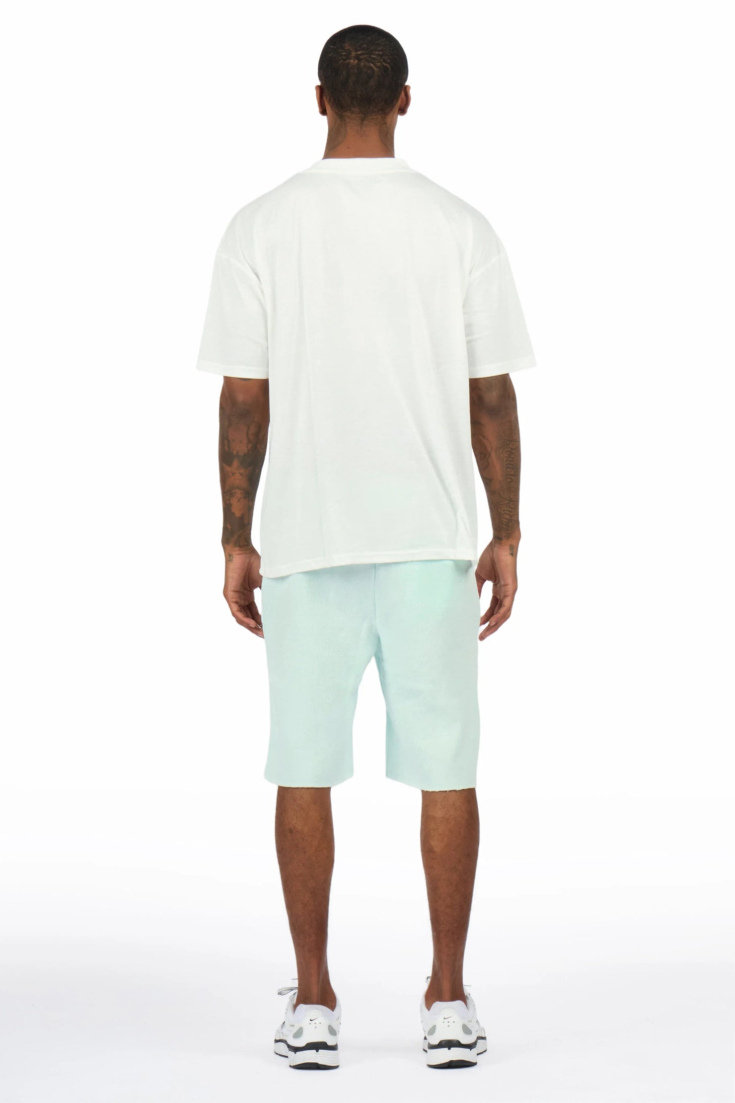 Racing Grung White/Mint Graphic T-Shirt Short Set