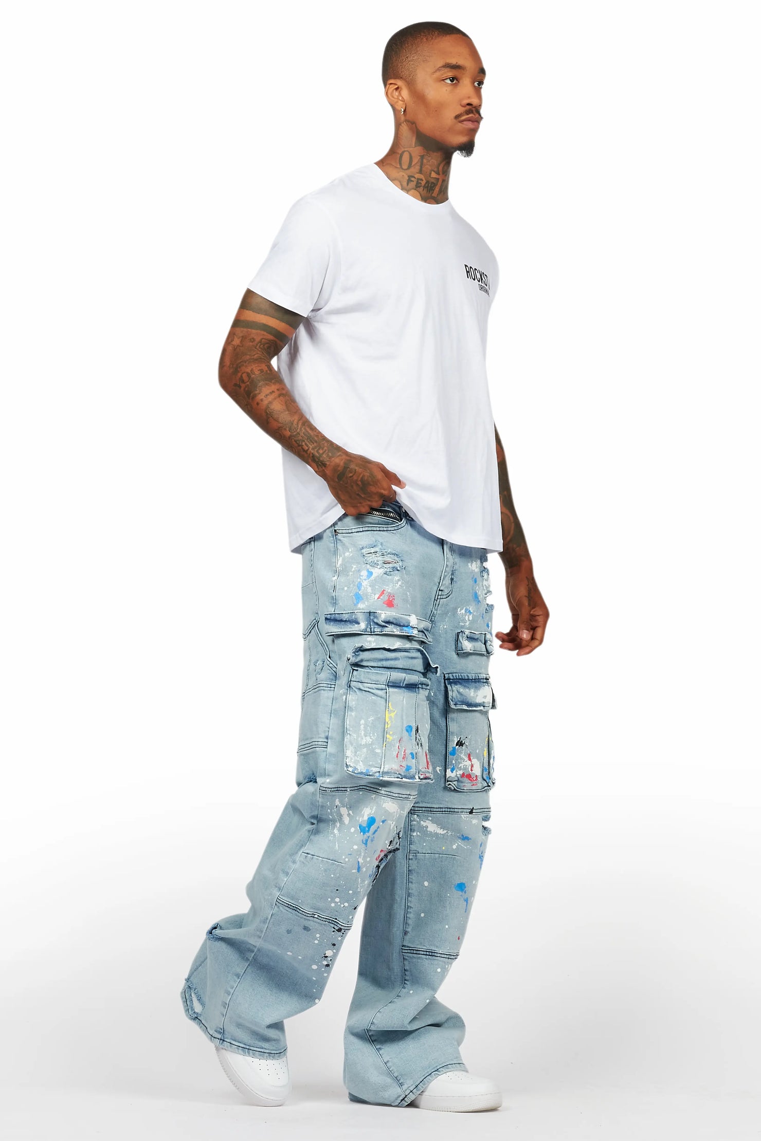 Bruin Blue Painter Baggy Cargo Jean
