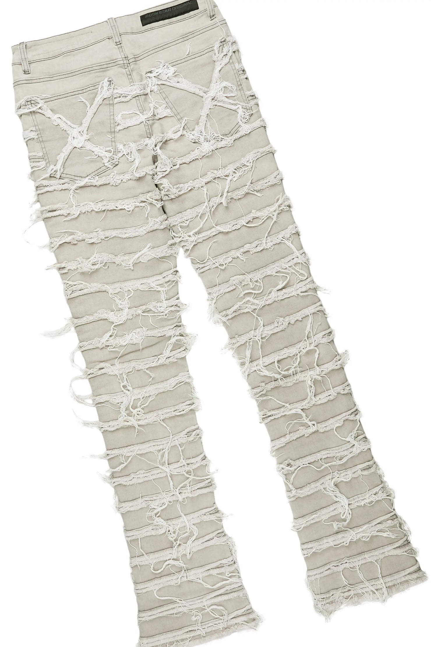 Lake White T-Shirt & Ayan Grey Stacked Flare Jean Bundle