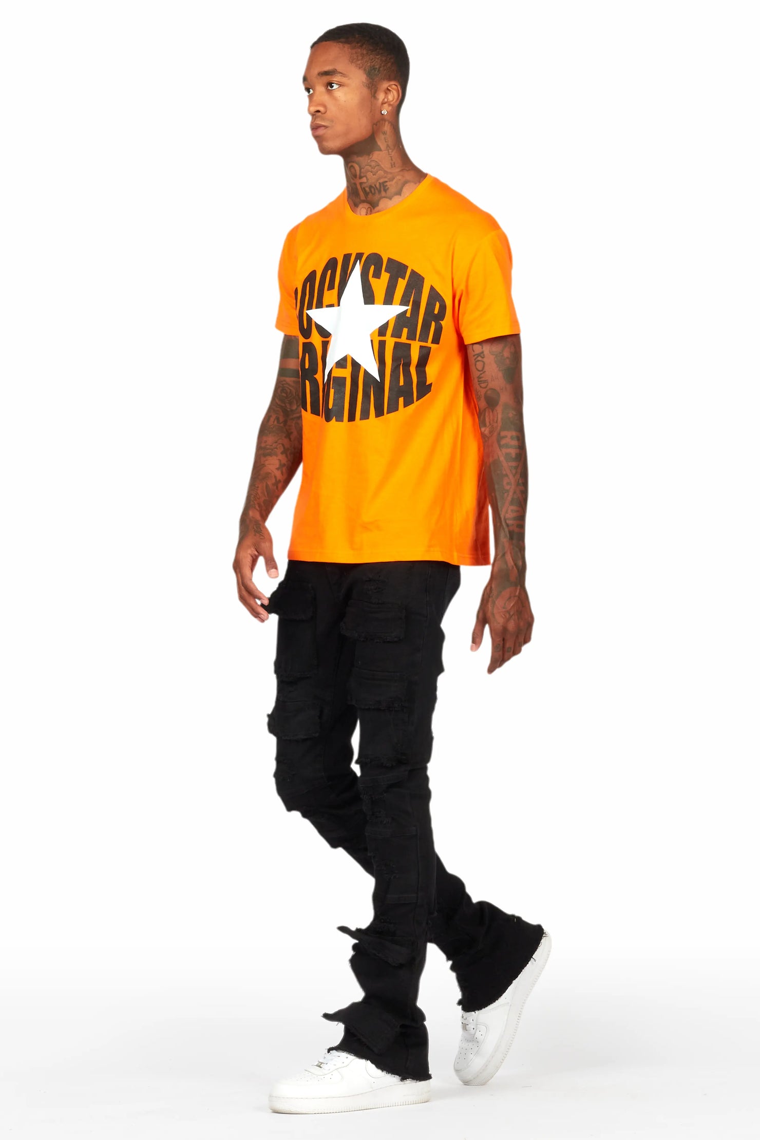 Erico Black Stacked Flare Cargo Jean