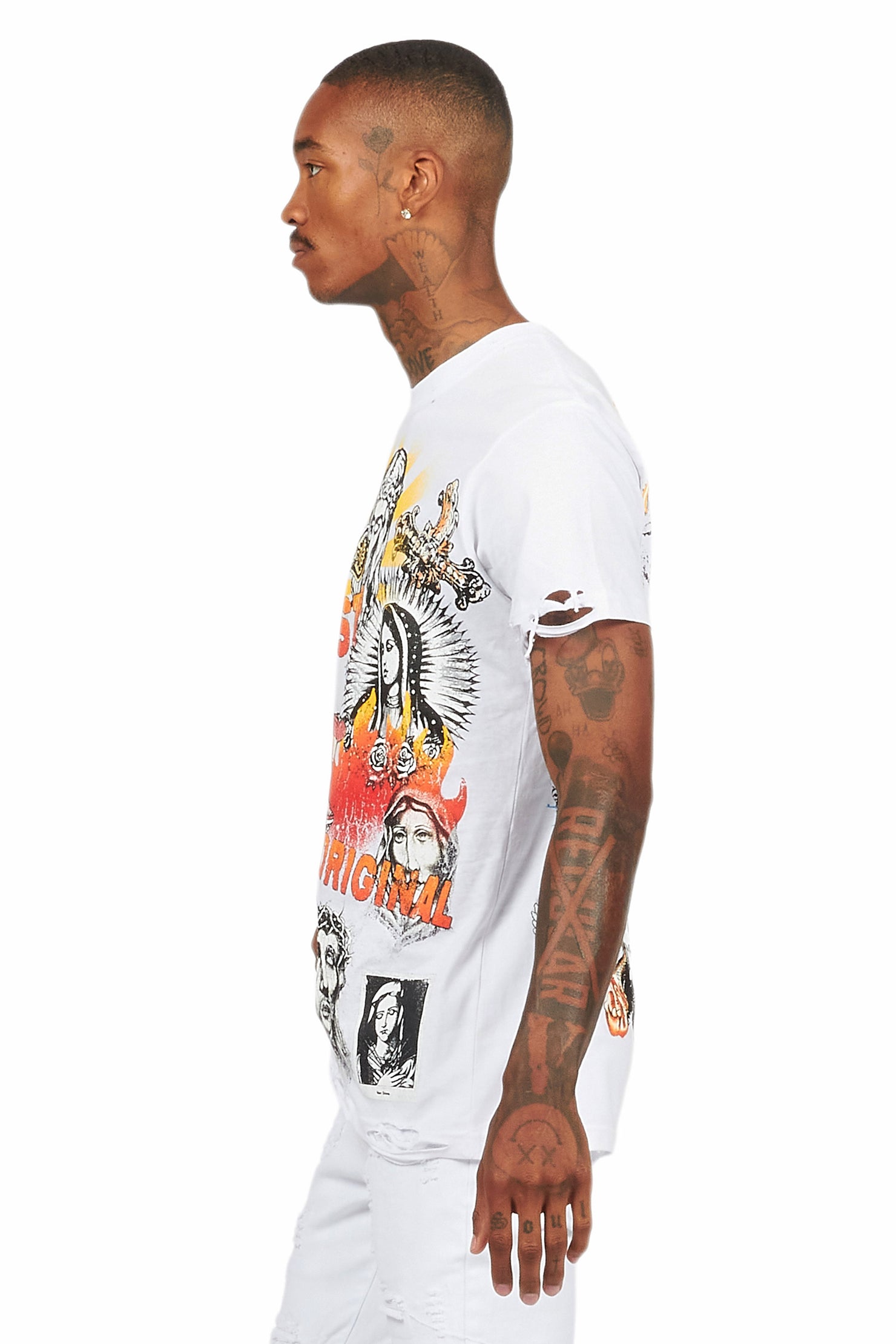 Axion White Graphic T-Shirt