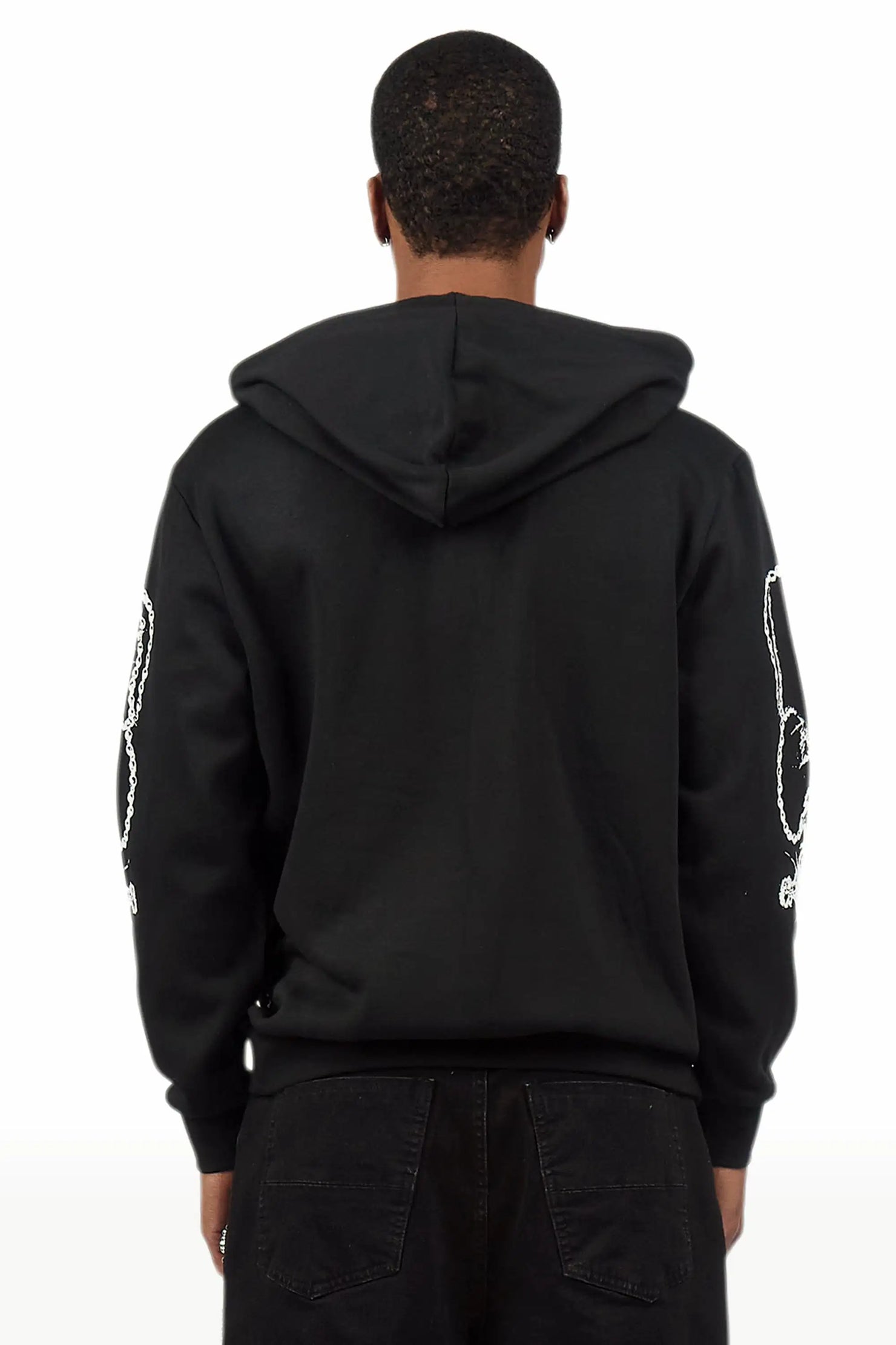 Vontae Black/Red Painted Hoodie