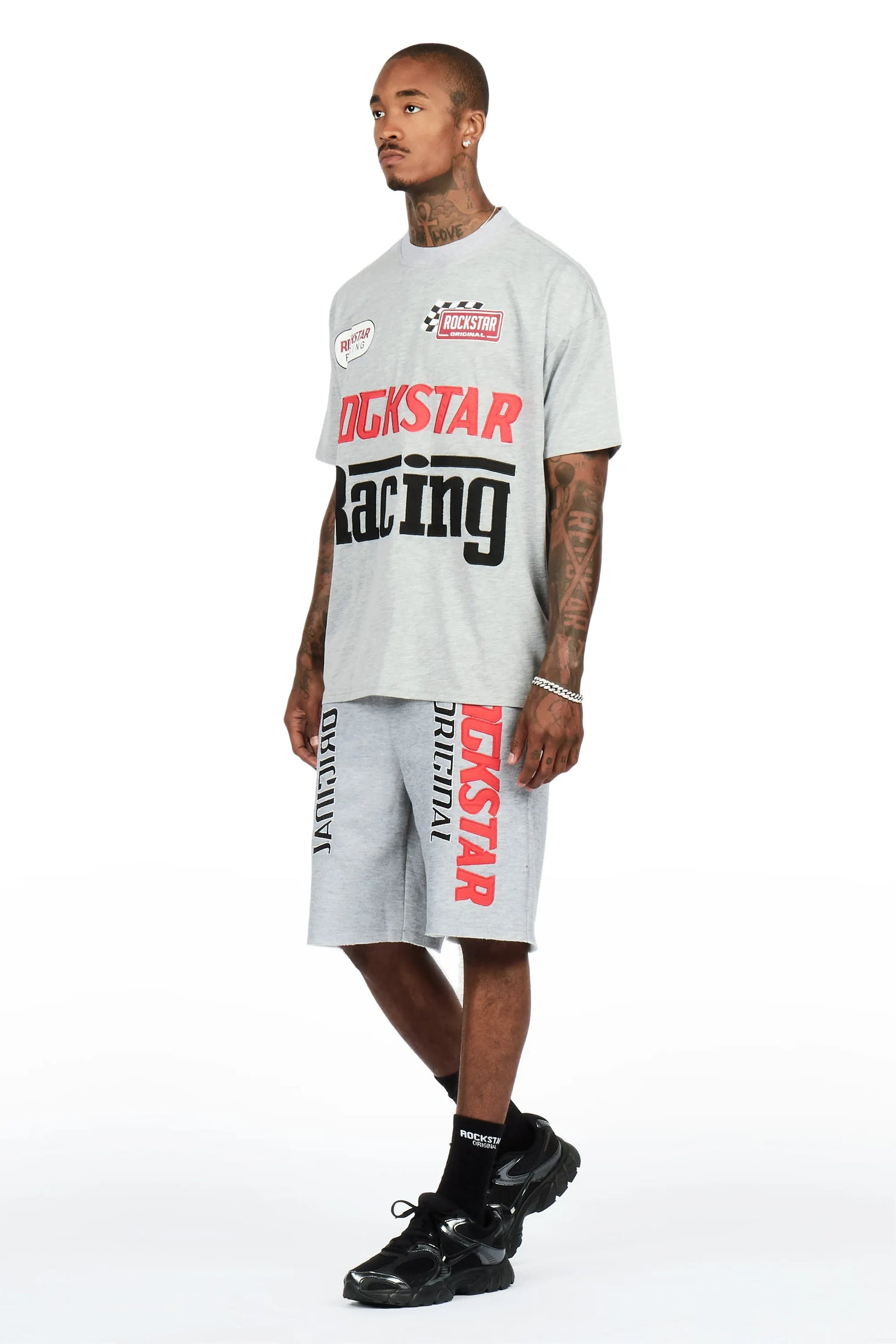 Spiller Heather Grey T-Shirt/Short Set
