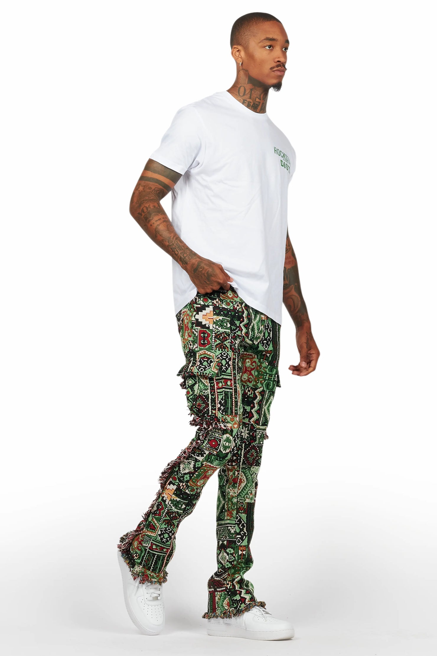 Lake White/Green T-Shirt/Tapestry Jean Bundle